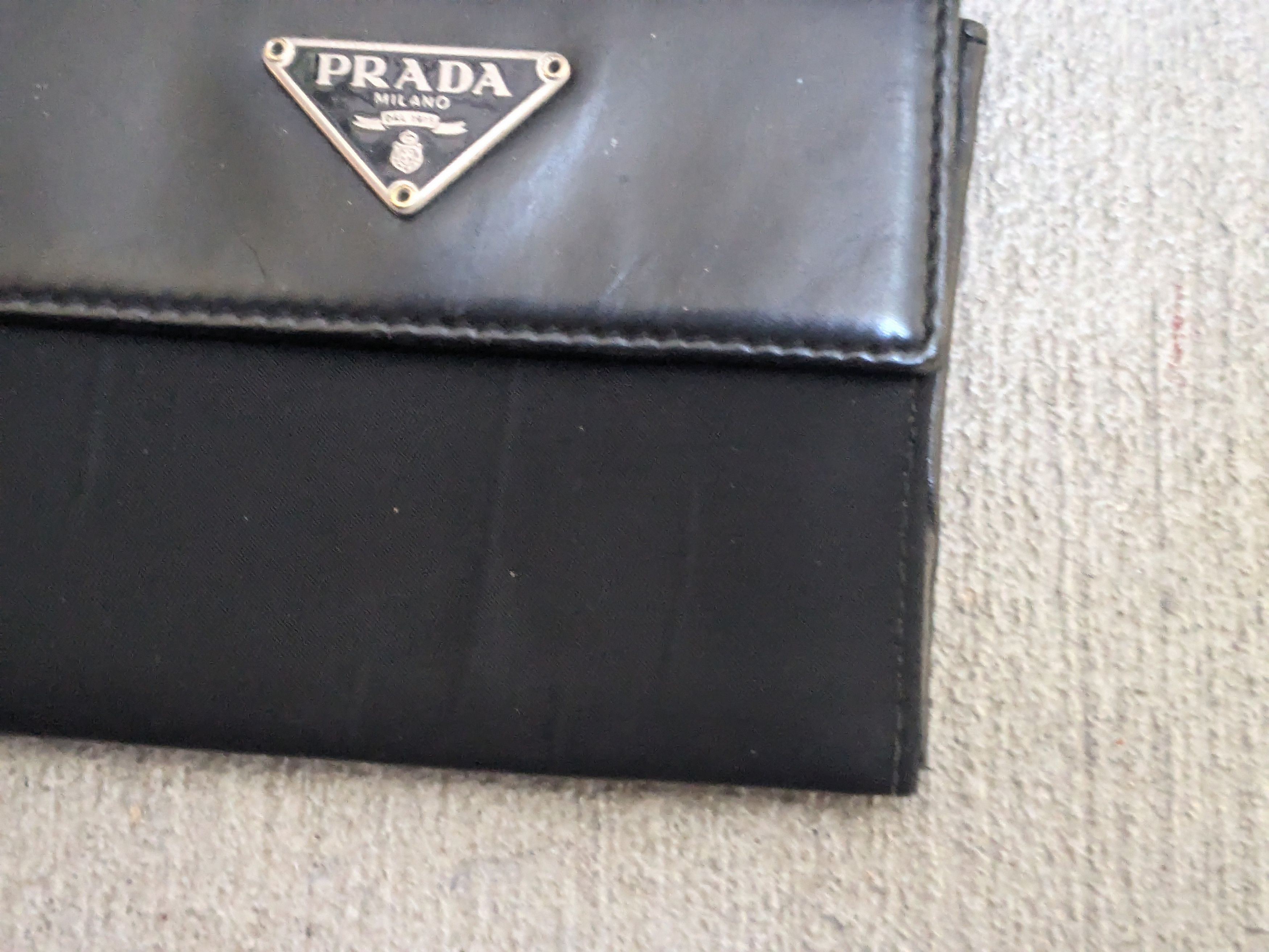 Prada Prada Wallet Black Nylon Leather Bifold Cardholder Italy Y2K Size ONE SIZE - 5 Thumbnail