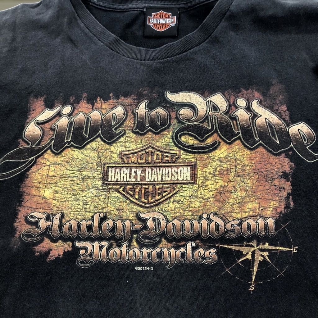 Harley Davidson VINTAGE Harley-Davidson Shirt XL Mens Black Short Sleeve Live To Ride Bowling Green KY 2012 Size US XL / EU 56 / 4 - 1 Thumbnail