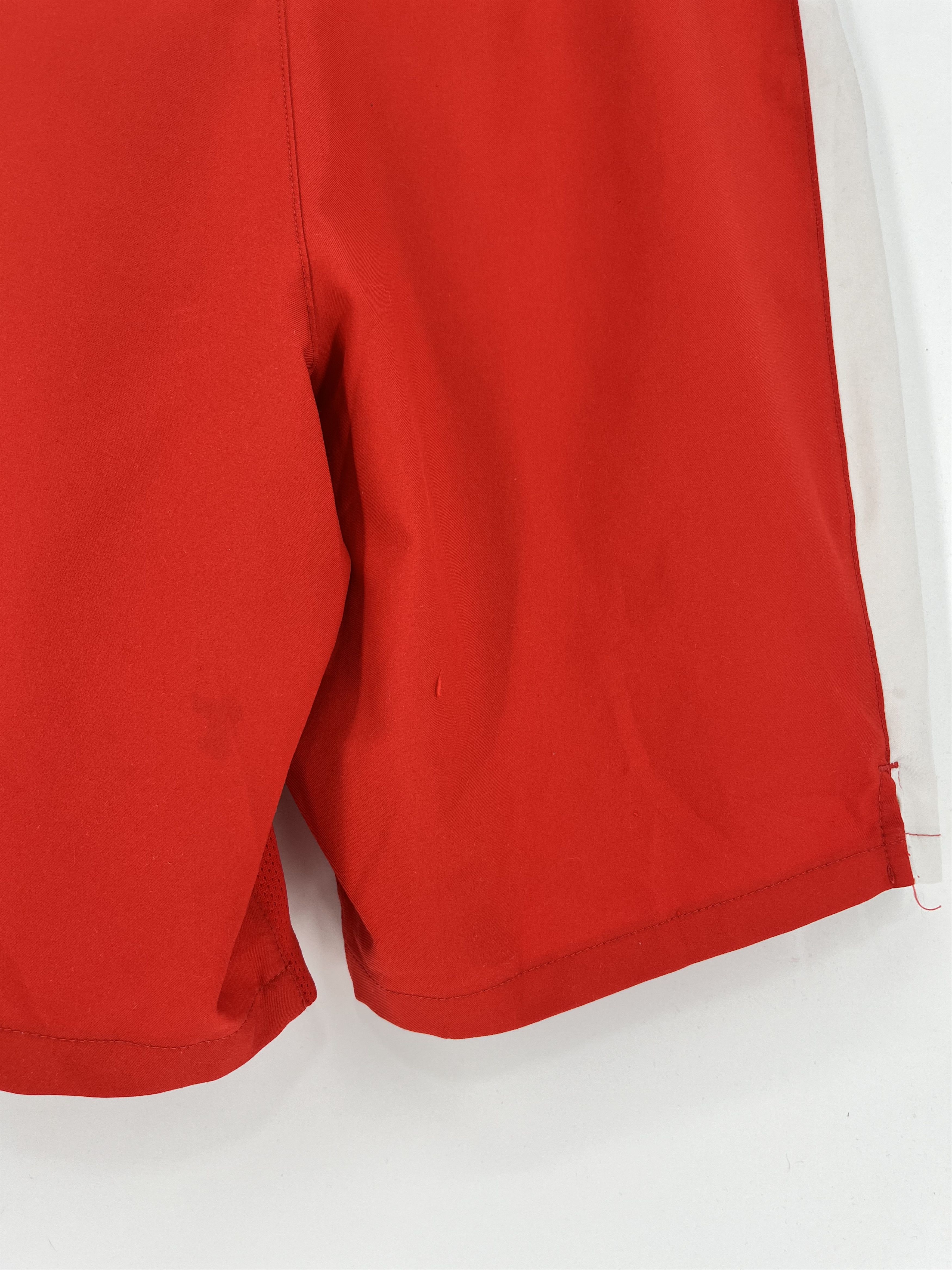 Nike 90s Vintage Nike Red Nylon Mini Swoosh Shorts Travis Sty Size US 32 / EU 48 - 10 Thumbnail