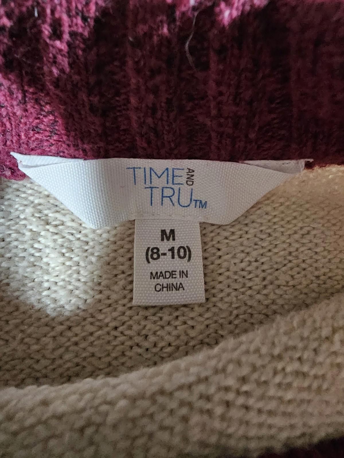 Other Time & Tru M 8-10 Striped Sweater Size M / US 6-8 / IT 42-44 - 2 Thumbnail
