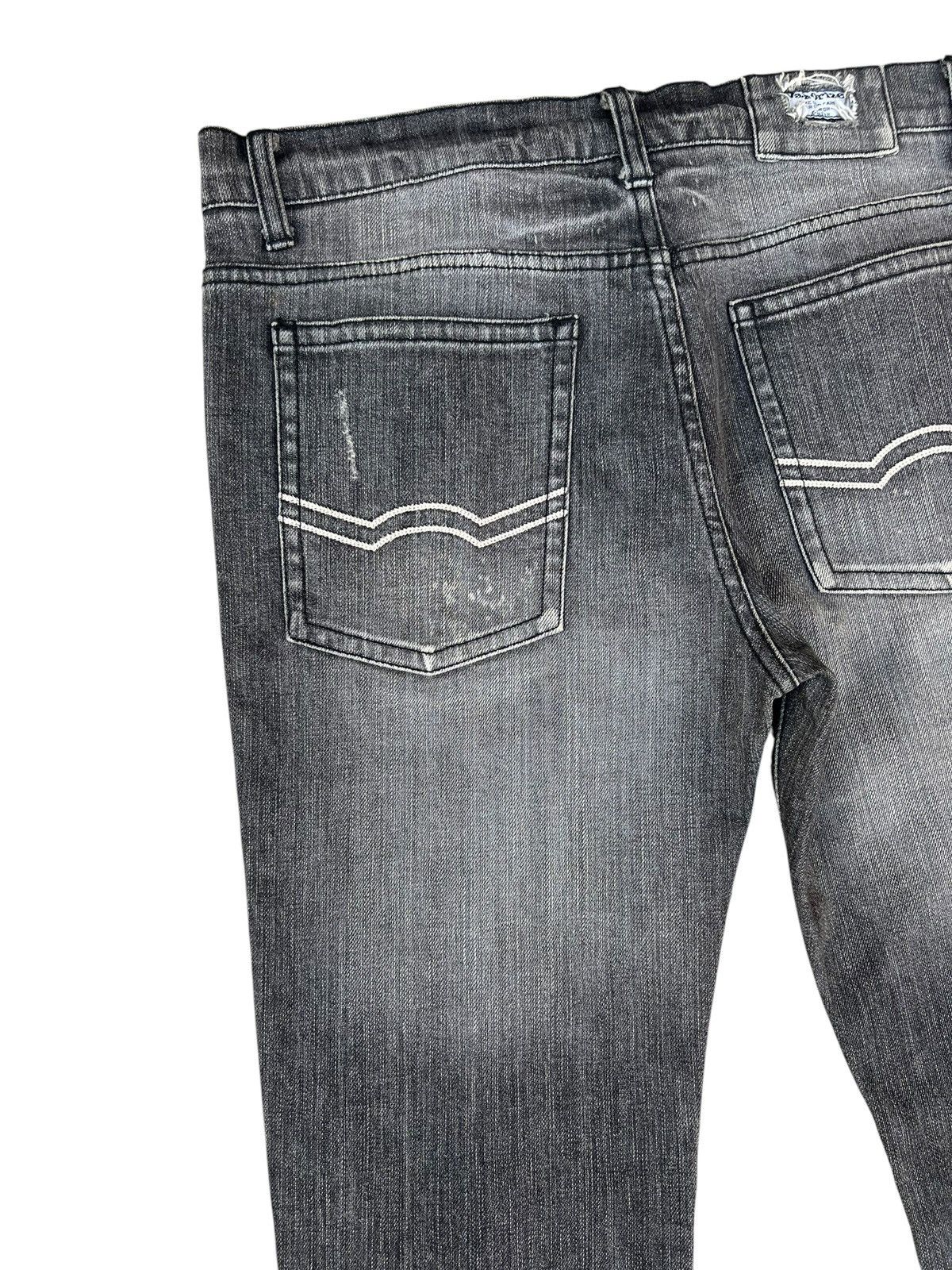 Beams Plus Beams X Vaporize Distressed Stretch Denim Flare Jeans Size US 32 / EU 48 - 14 Thumbnail