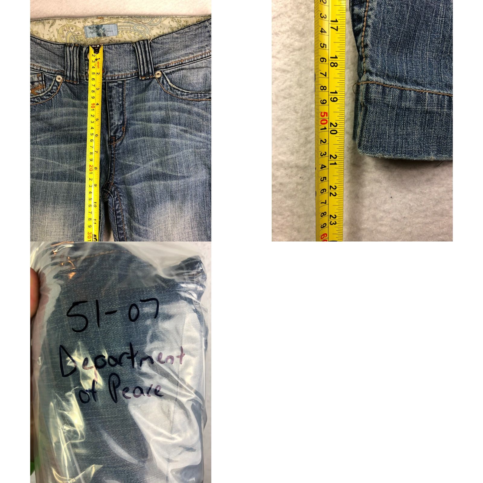 Vintage Department of Peace Jeans Capri Womens Size 6 30x20 Measured Blue Denim Size 28" / US 6 / IT 42 - 8 Thumbnail