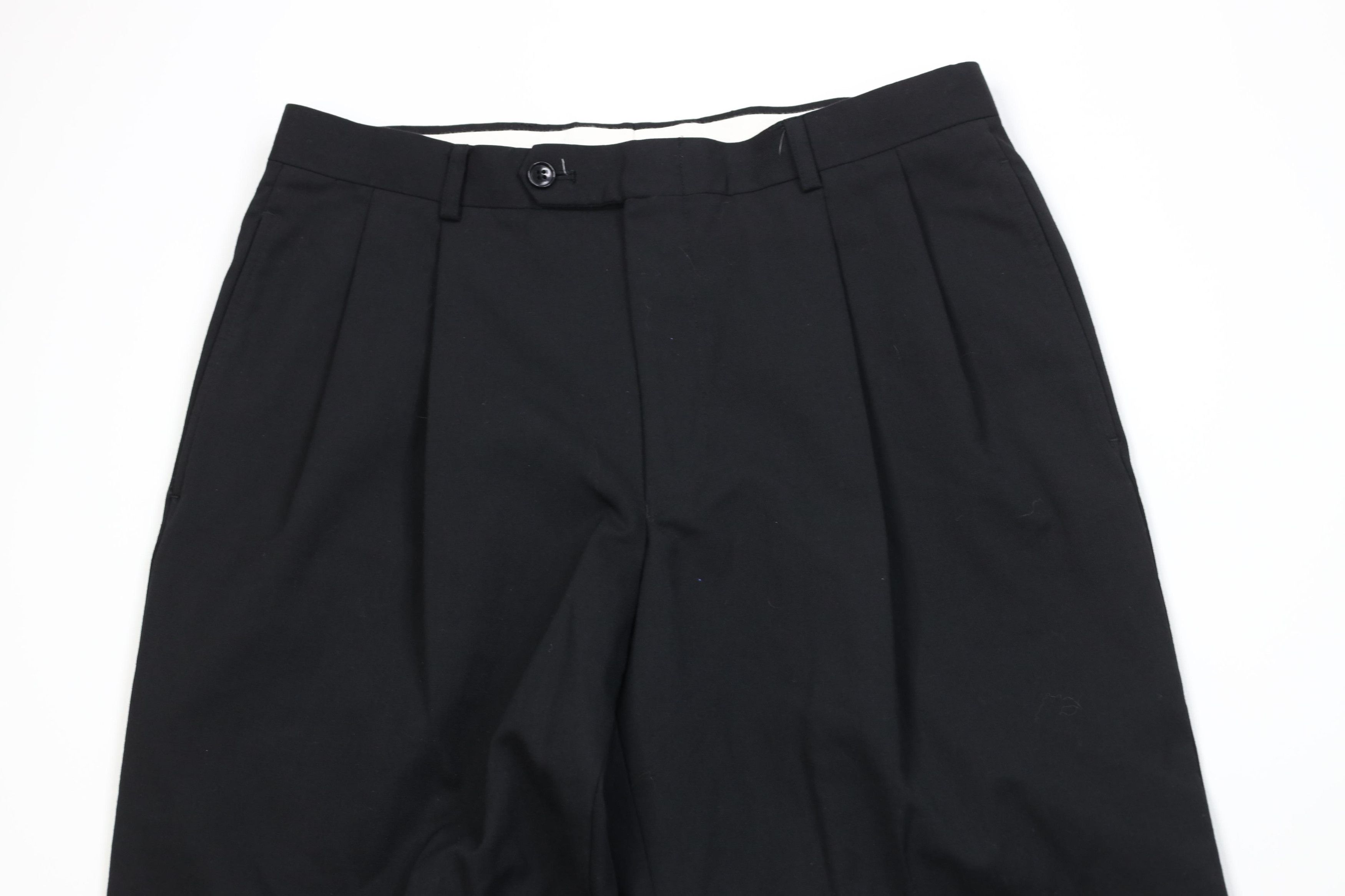 Vintage Vintage 90s Streetwear Wide Leg Chino Pants Trousers Black Size US 30 / EU 46 - 2 Thumbnail
