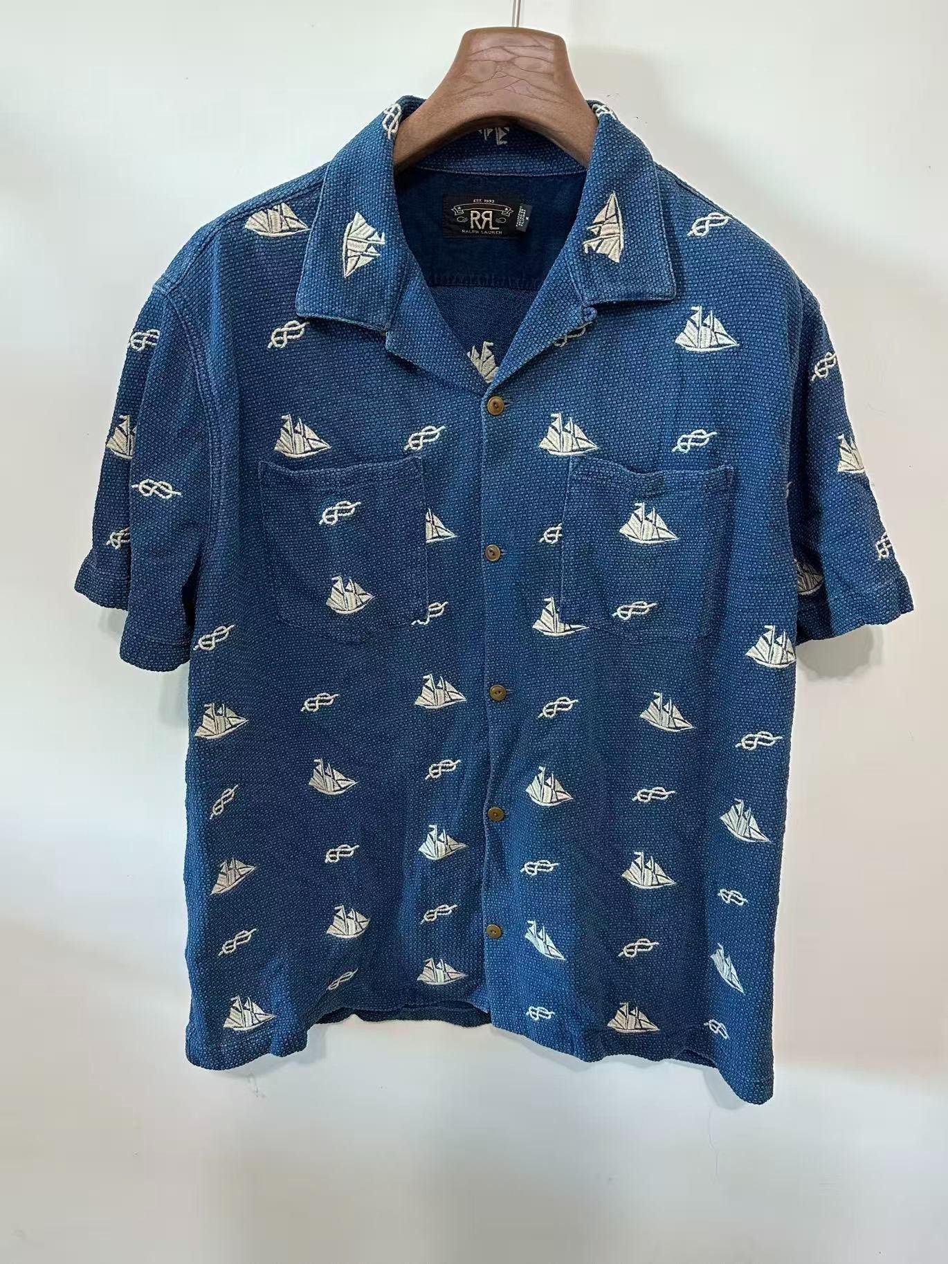 RRL Ralph Lauren RRL Ralph Lauren Men's Short-Sleeve Shirt Size US M / EU 48-50 / 2 - 1 Thumbnail