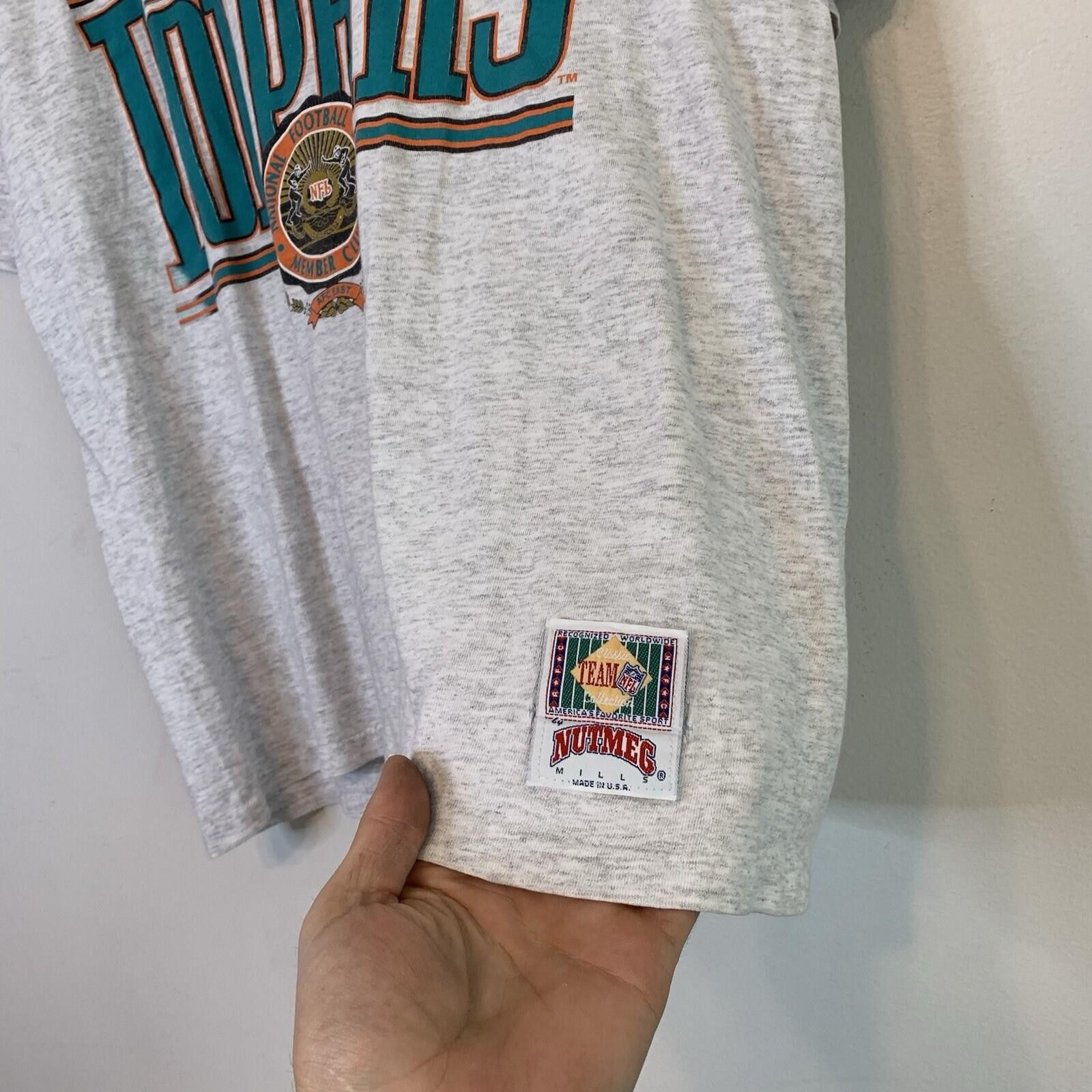 NFL Vintage 90s Miami Dolphins Nutmeg NFL Shirt Gray Size L Size US L / EU 52-54 / 3 - 3 Thumbnail