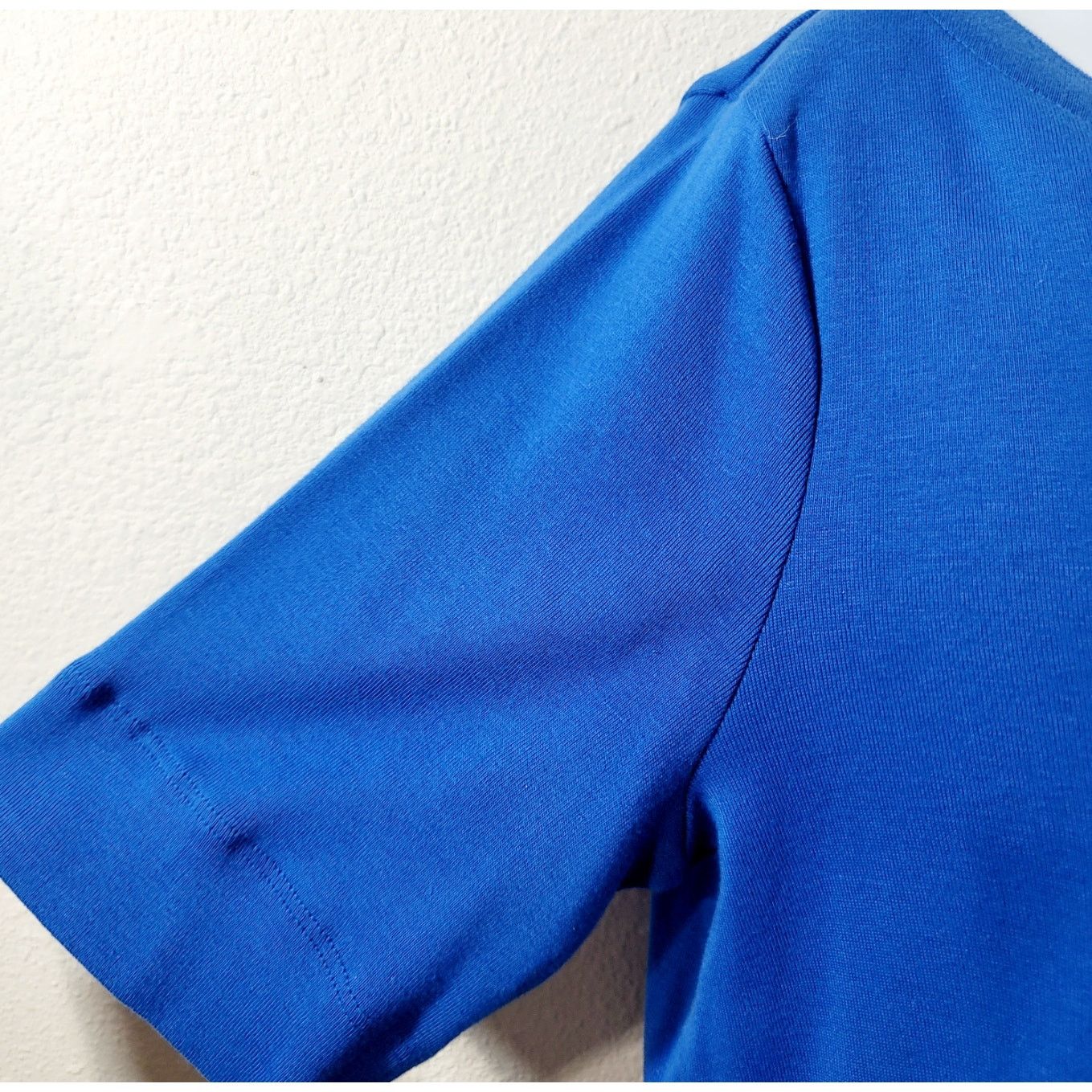 Chicos Chico's Blue Ultimate Tee Boat Collar Short Sleeve Top 2 L Size L / US 10 / IT 46 - 2 Thumbnail