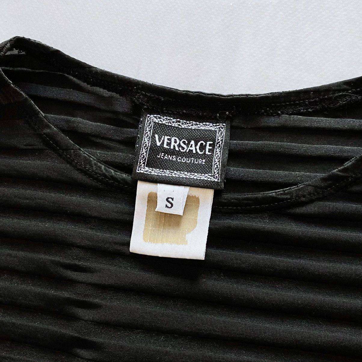 Versace Vintage Versace Black Mesh Cotton Bodysuit Tank Top Size S / US 4 / IT 40 - 6 Thumbnail