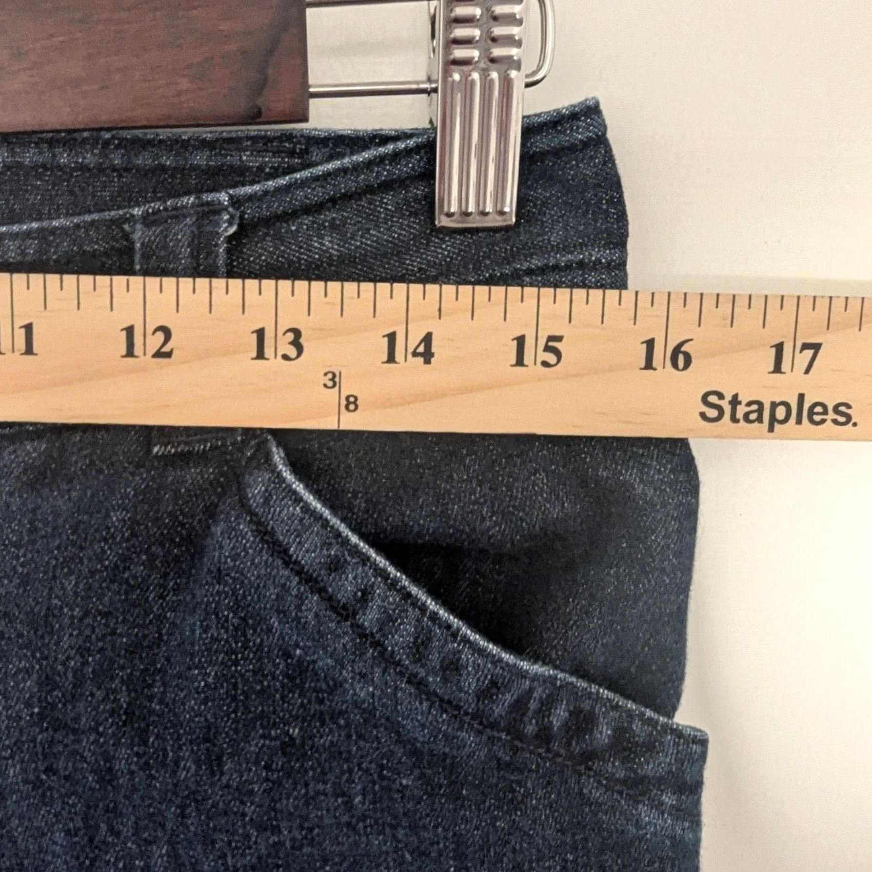 J. Jill J.Jill Jeans Womens 6 Dark Wash Stretch Cropped Bootcut Denim Pants Regular Waist Size 28" / US 6 / IT 42 - 5 Thumbnail