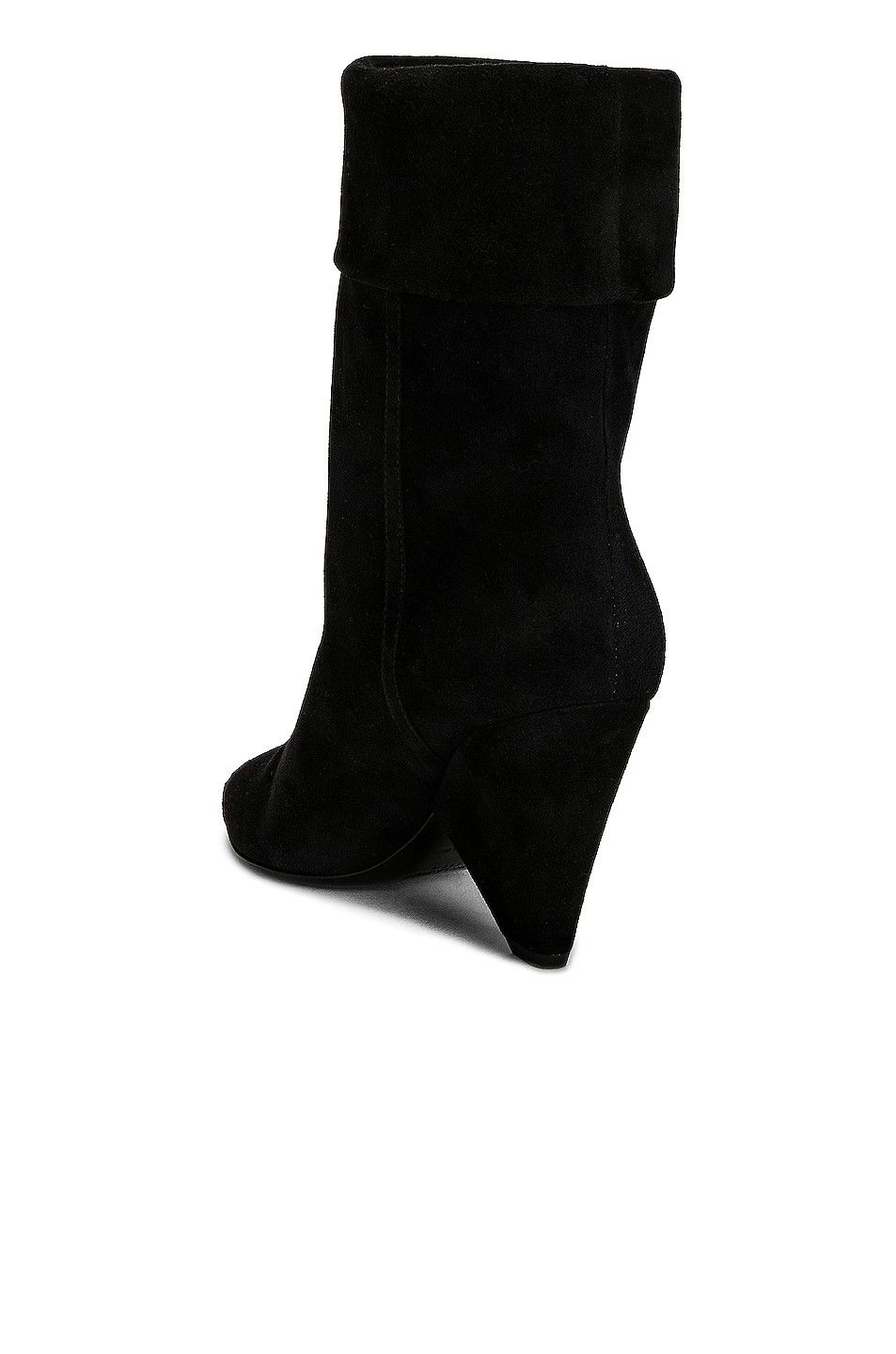 Saint Laurent Paris o1bcso1str1224 Niki Booties In Suede in Black Size US 6 / IT 36 - 3 Thumbnail