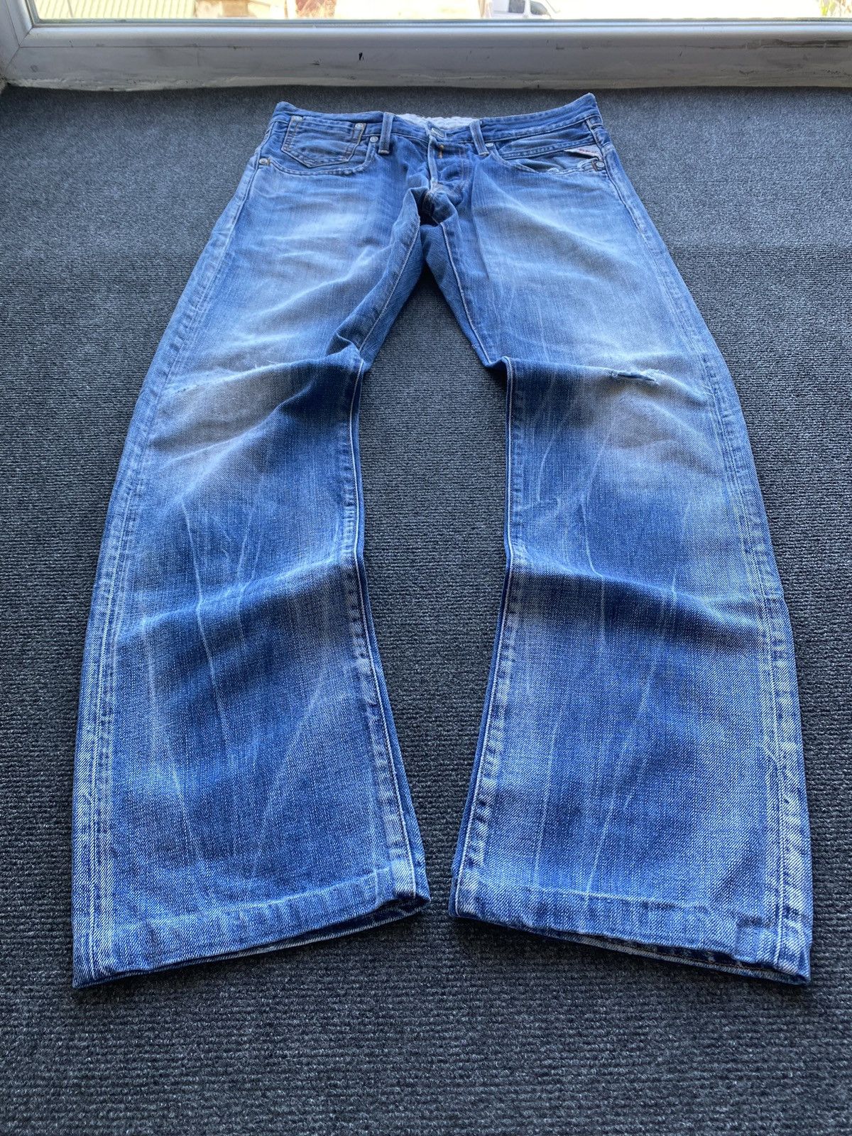 Replay 🔥Opium Punk Replay blue jeans 32 marnel washed faded Size US 32 / EU 48 - 24 Thumbnail