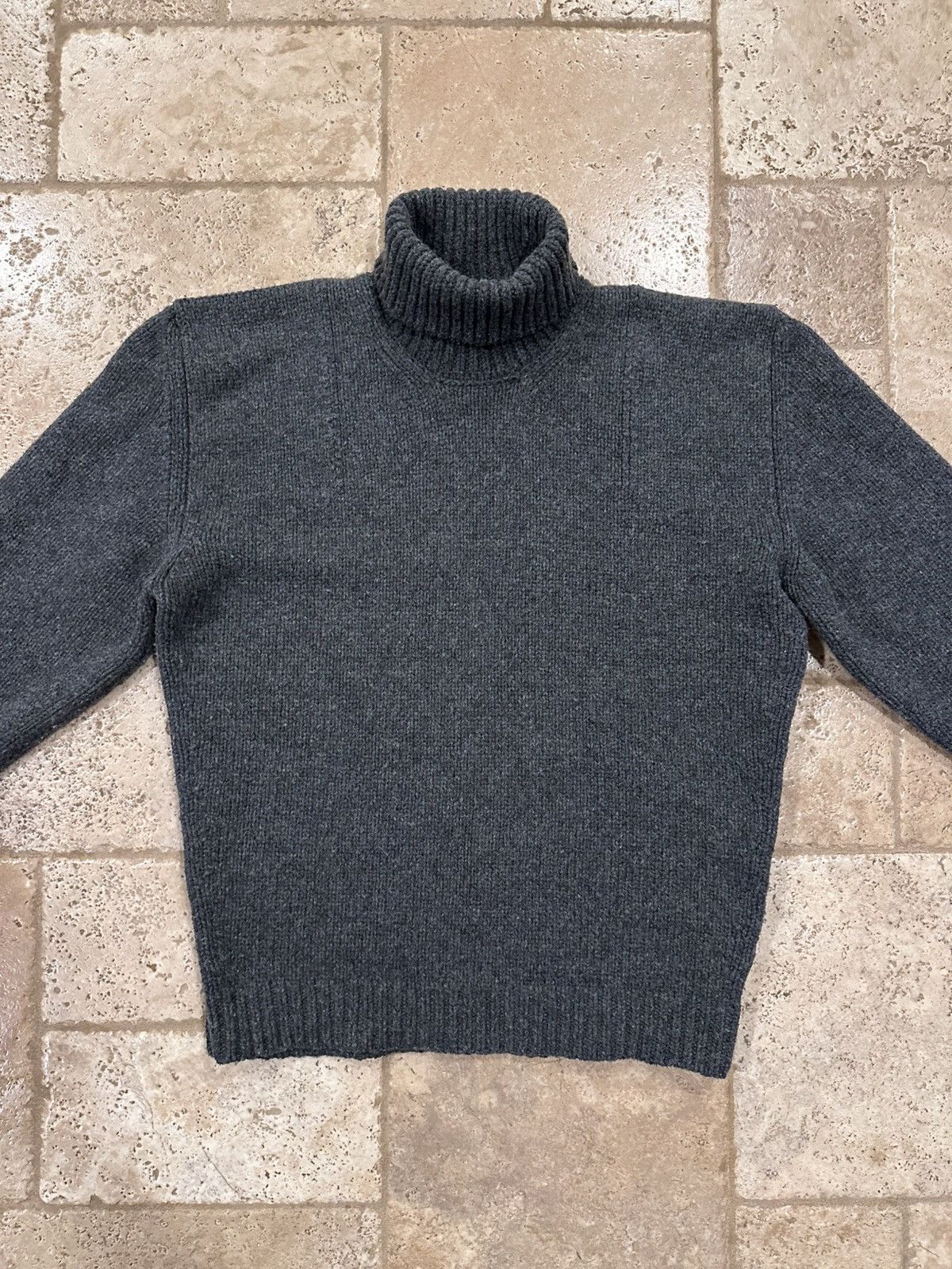 Prada Prada x Raf Simmons Chunky Grey Turtle Neck Knit Sweater Size US M / EU 48-50 / 2 - 3 Thumbnail