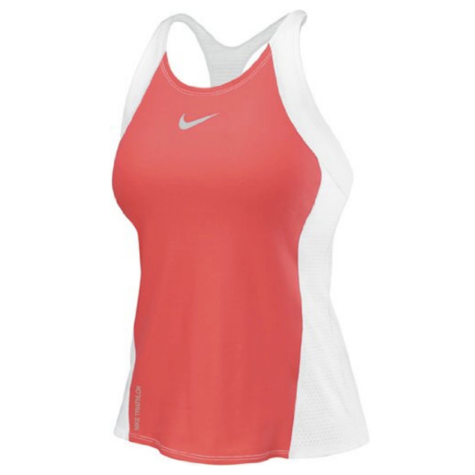 Nike Nike Triathlon Tri Top Shirt Tank White Coral Size XS - $82 Size XS / US 0-2 / IT 36-38 - 1 Thumbnail