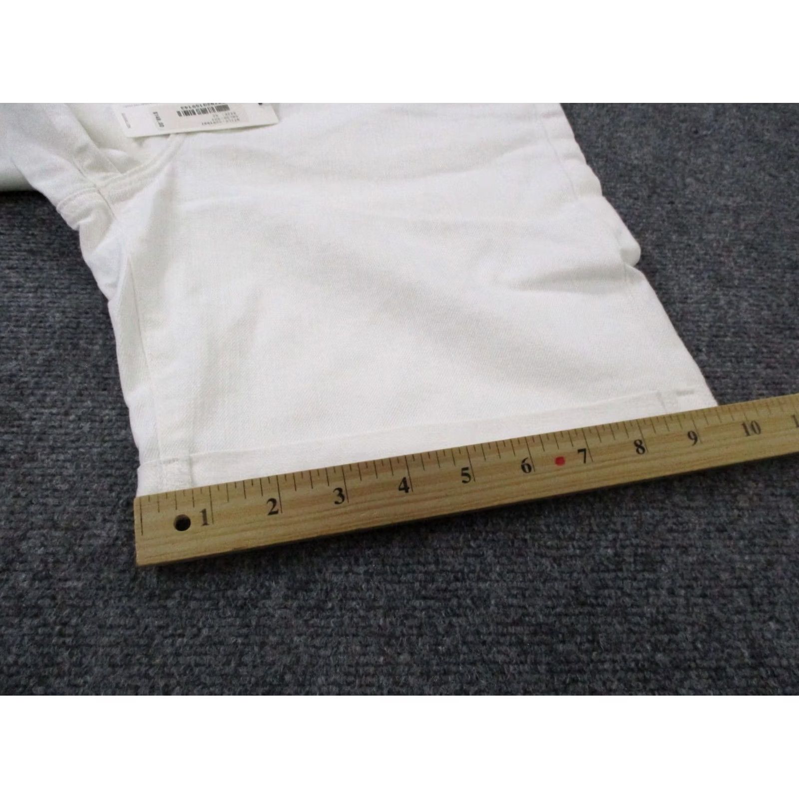 Denime AG Adriano Goldschmied Jeans Bermuda Womens 32 White Denim Brooke Regular Folded Hem AG USA Made NEW Size 24" / US 00 / IT 34 - 4 Thumbnail