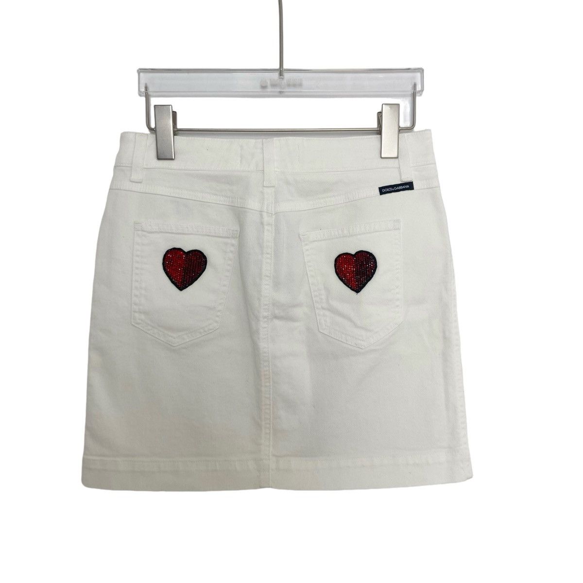 Dolce & Gabbana Dolce&Gabbana White Denim Mini Skirt K26WX Size 26" / US 2 / IT 38 - 2 Thumbnail