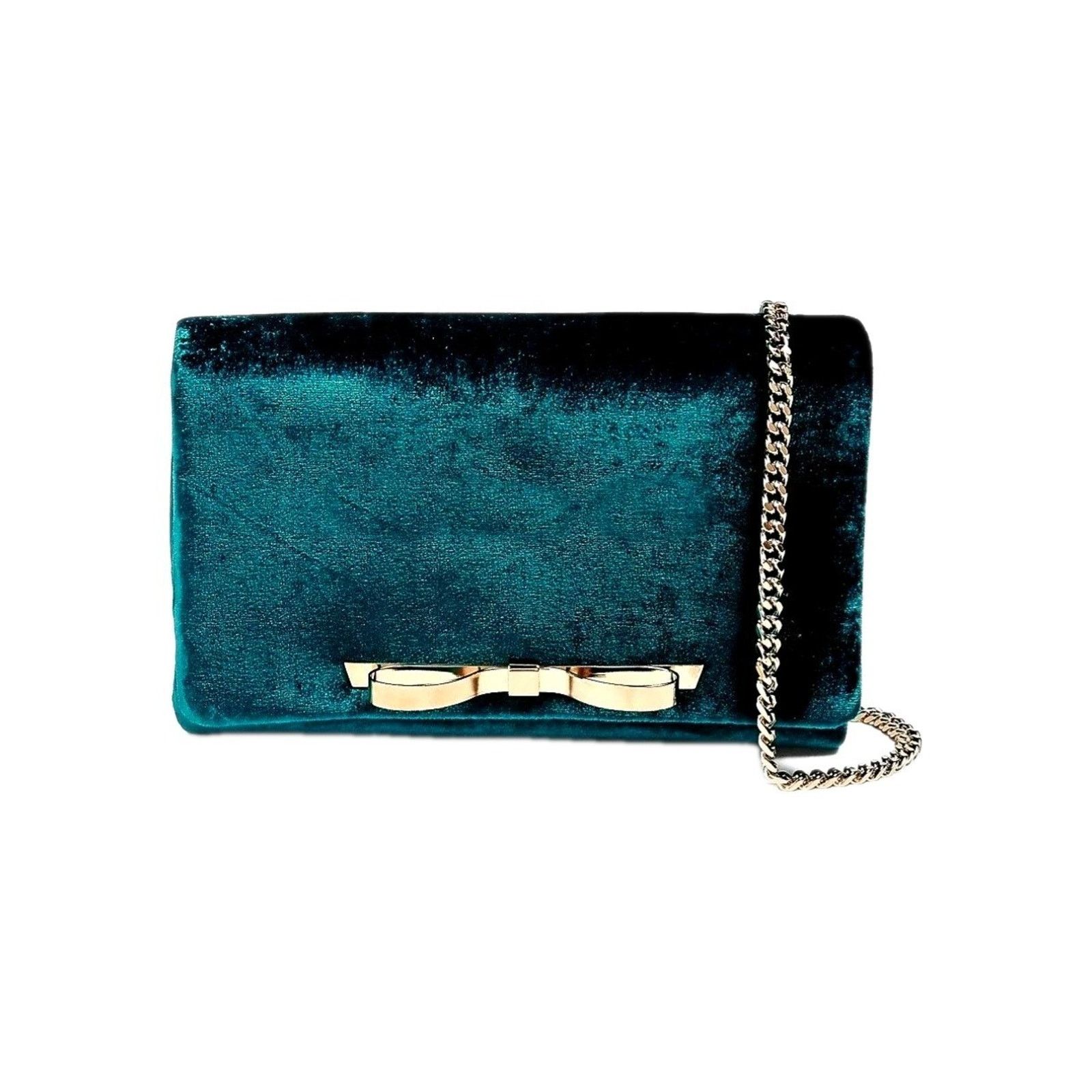 Valentino RED VALENTINO Velour Crossbody Bag Chain Strap Magnetic Flap Size ONE SIZE - 1 Thumbnail