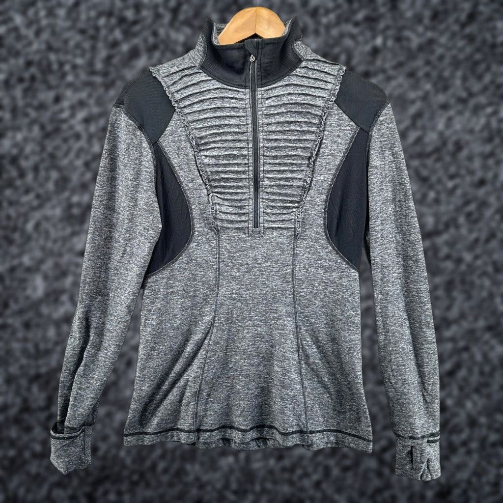 Lululemon Lululemon Sweatshirt Pullover Women's 10 Black Raglan Zip Pockets Breathable Moisture Wicking 1/4 Zip Athletic Outdoor Activewear Casual Size L / US 10 / IT 46 - 1 Thumbnail