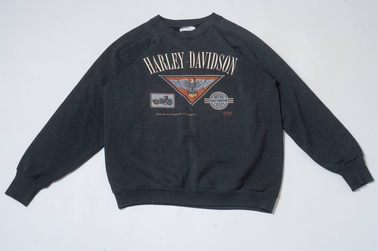 Harley Davidson Harley Davidson 3D Emblem Biker Moto Crewneck 1991 Size US L / EU 52-54 / 3 - 1 Thumbnail