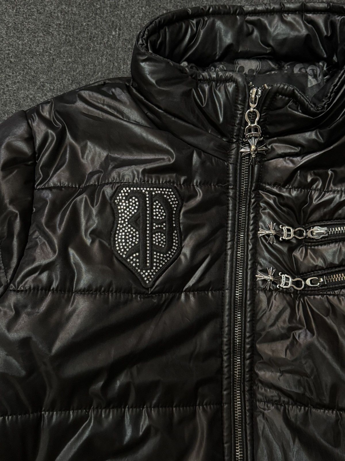 Philipp Plein Philipp Plein Puffer Jacket – Black Glossy Finish Size XL / US 12-14 / IT 48-50 - 2 Thumbnail