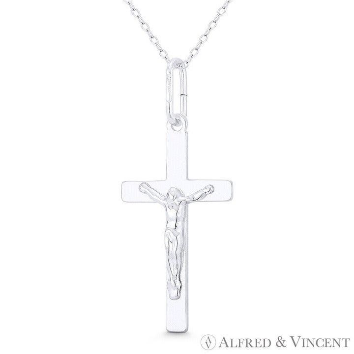 Other Jesus Christ on Flat Christian Latin Cross Pendant Size ONE SIZE - 1 Preview