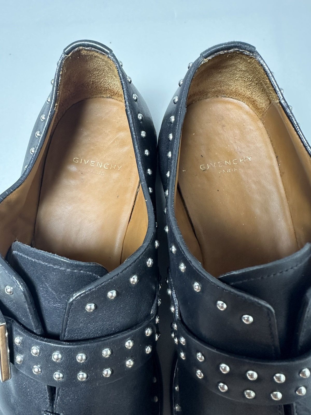 Givenchy Givenchy — Studded leather monk straps Size US 7 / EU 40 - 6 Thumbnail