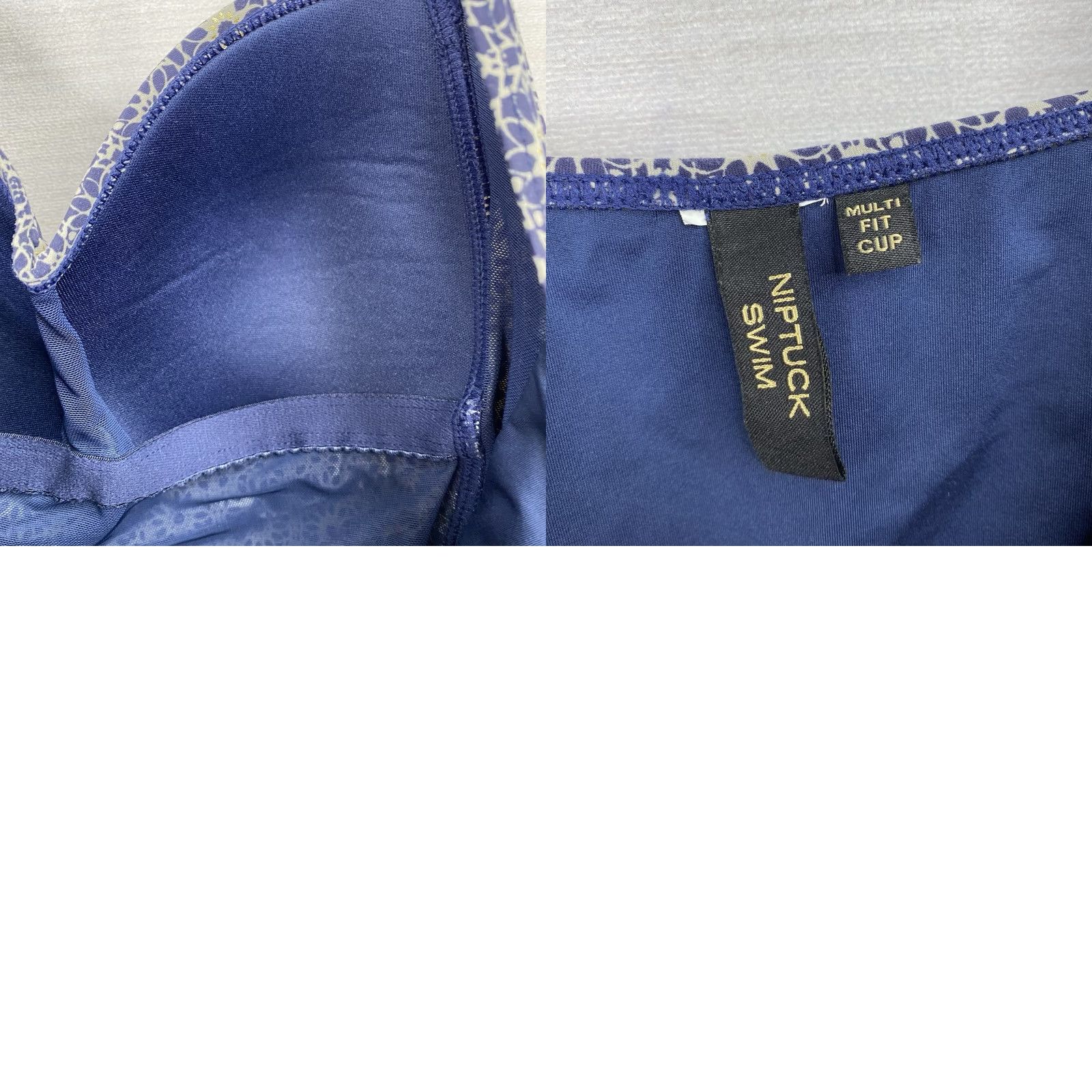 Vintage Nip Tuck One Piece Swimsuit Women’s Sz S Blue Floral Built-In Bra, Tummy Control, Spaghetti Strap, Adjustable Straps Size ONE SIZE - 8 Thumbnail