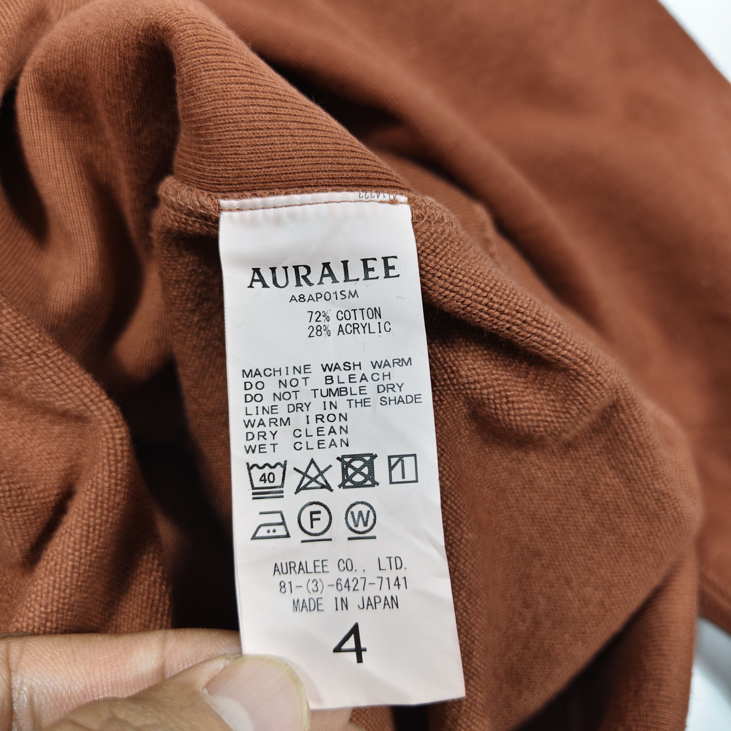 Auralee AW08 Auralee Bleach Orange Brown #F Size US L / EU 52-54 / 3 - 6 Thumbnail