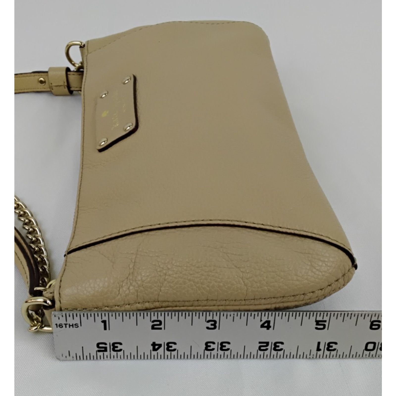 Kate Spade Kate Spade Mini Shoulder Bag Tan Pebbled Leather Purse Size ONE SIZE - 16 Thumbnail