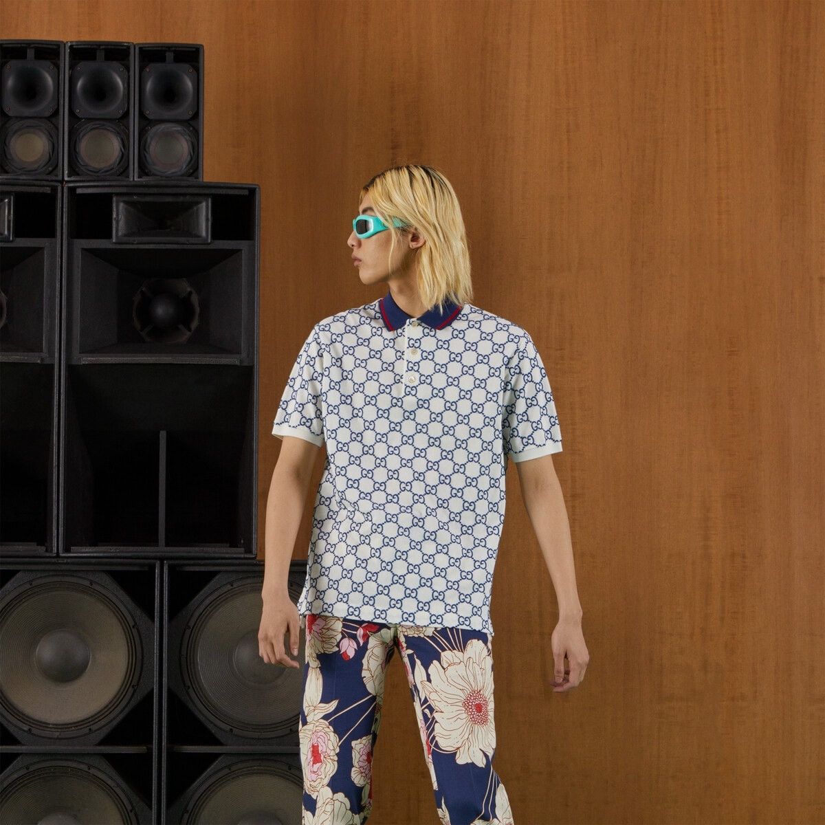 Gucci o1s1wg111025 GG Stretch Cotton Polo Shirt in Multicolor Size US S / EU 44-46 / 1 - 6 Thumbnail