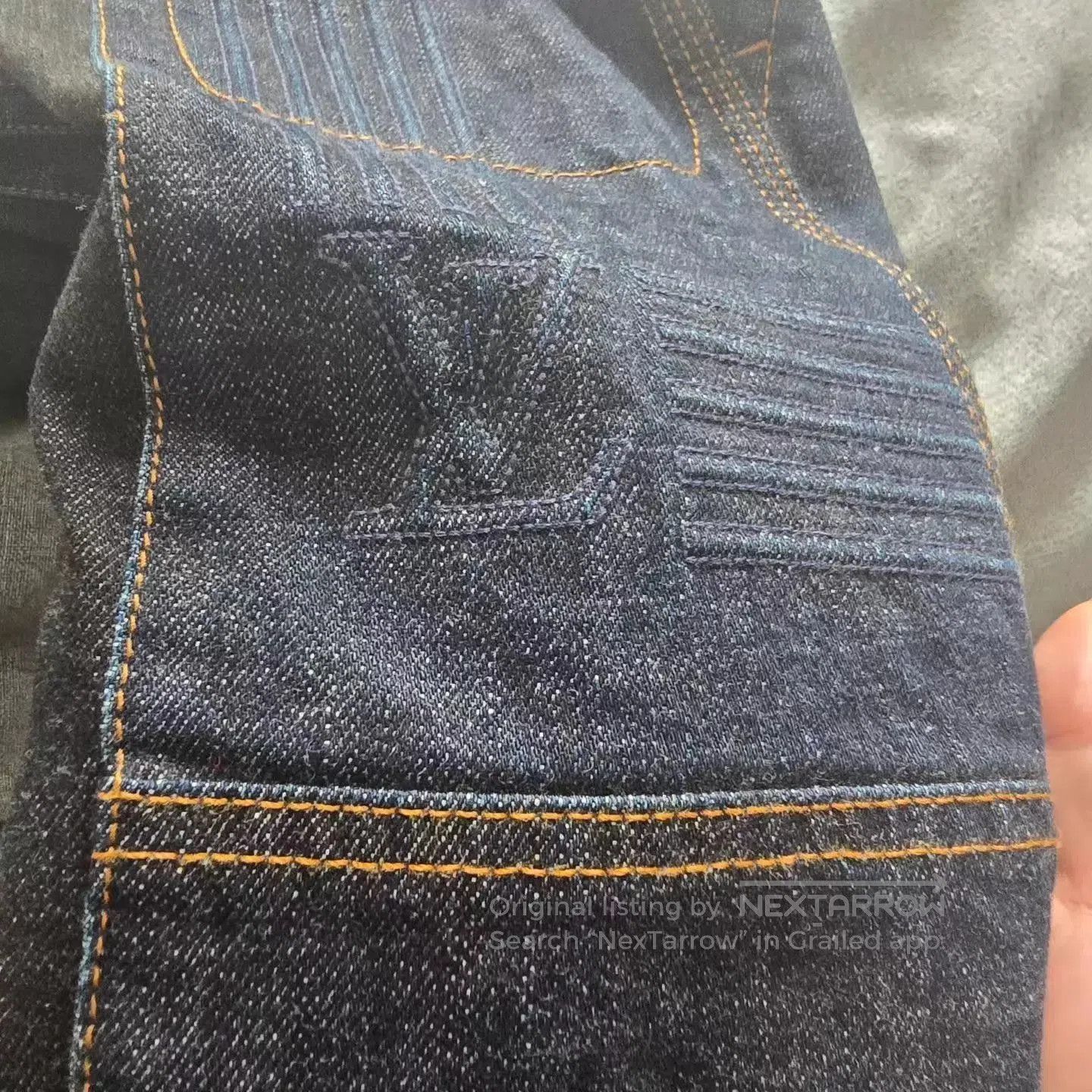 Louis Vuitton Blue Denim Cargo Pants with Patch Details Size 32. Size US 32 / EU 48 - 7 Thumbnail