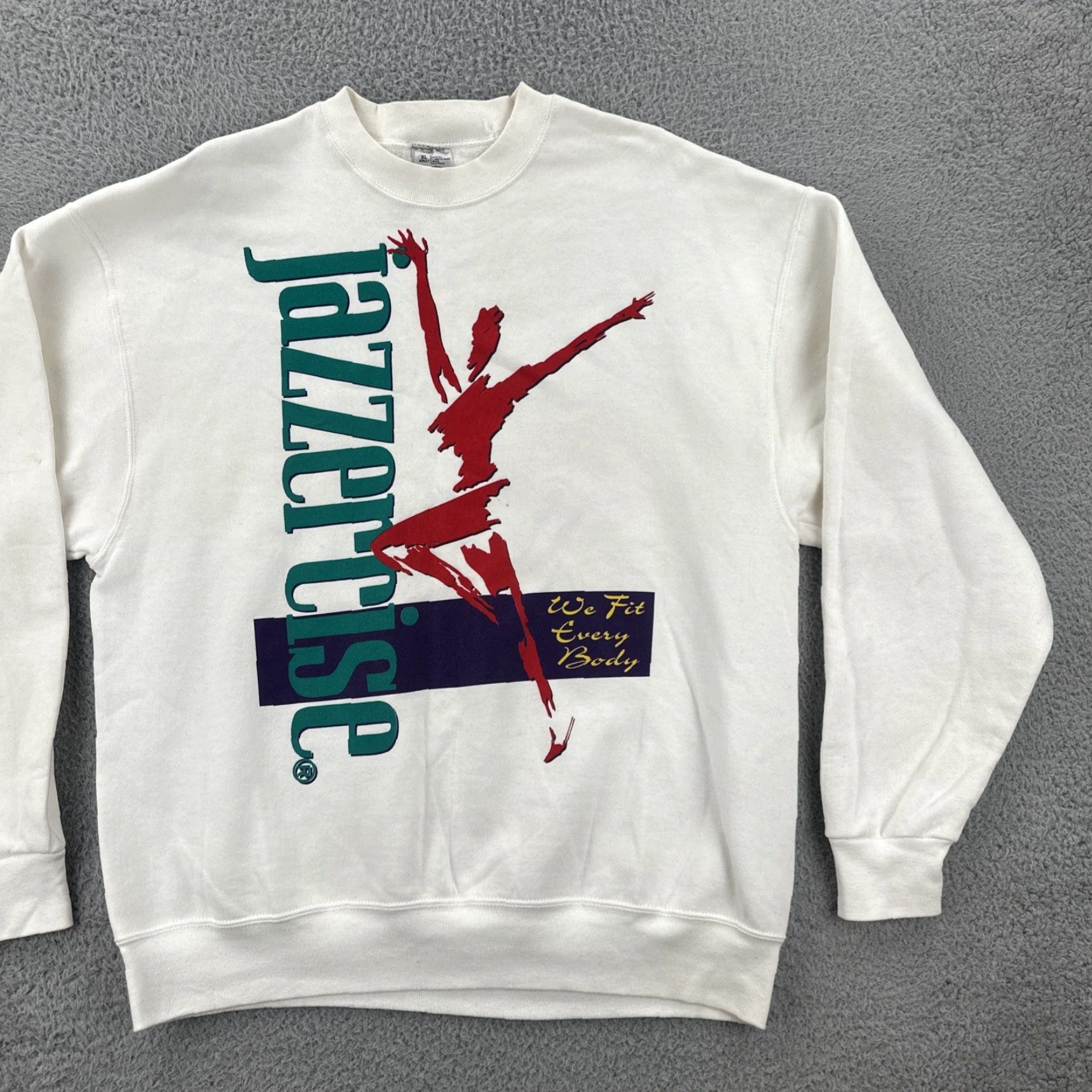 Fruit Of The Loom VINTAGE Fruit of the Loom Sweatshirt Mens XL White Crew Neck 90s USA Made Graphic Print Pullover Size US XL / EU 56 / 4 - 2 Thumbnail