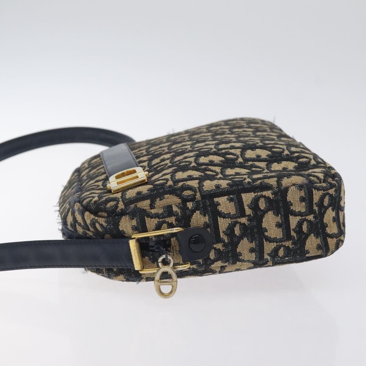 Dior DIOR Trotter Canvas Shoulder Bag Navy Gold Size ONE SIZE - 5 Thumbnail