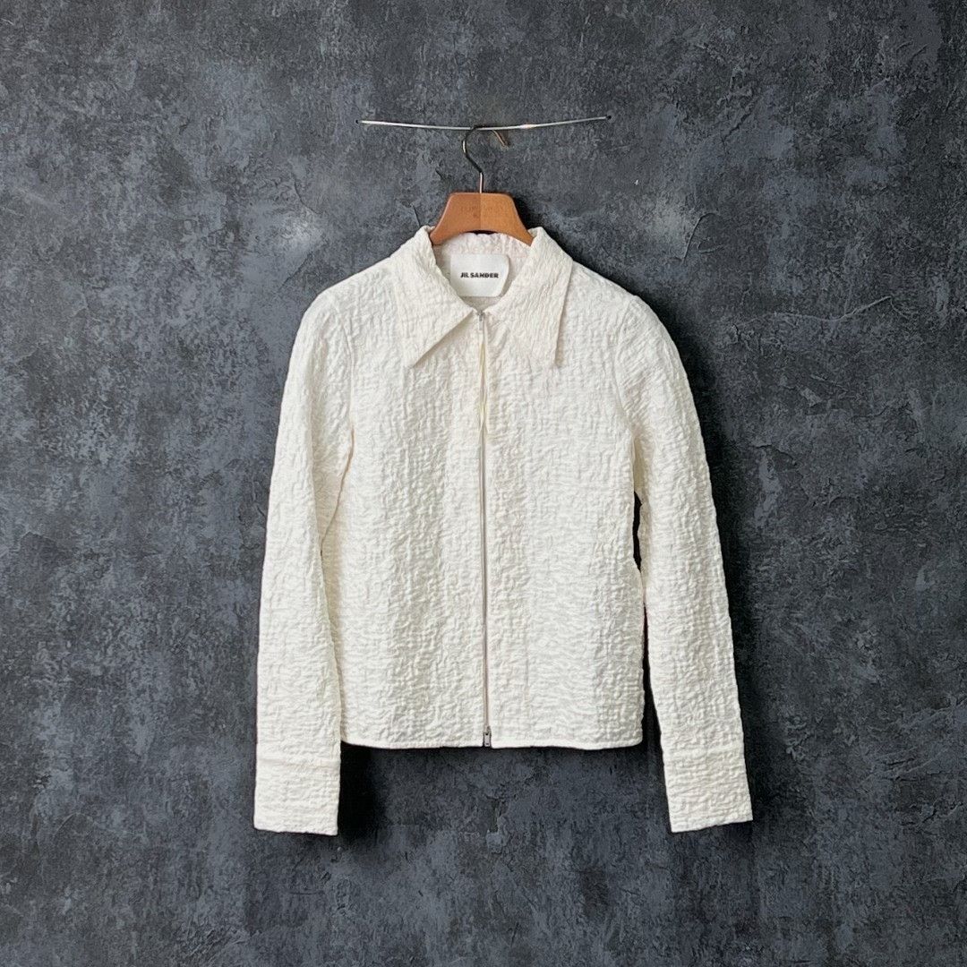 Jil Sander Jil Sander White Jacket M Women Size M / US 6-8 / IT 42-44 - 1 Thumbnail