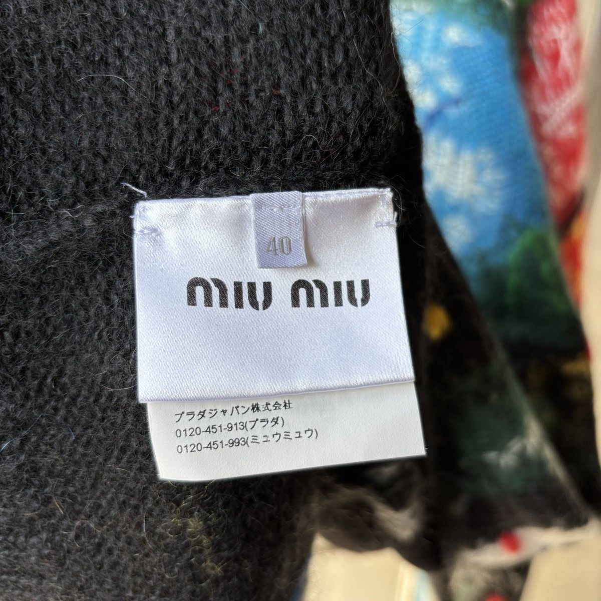 Miu Miu Miu Miu Roses Intarsia Mohair Sweater Size ONE SIZE - 19 Thumbnail