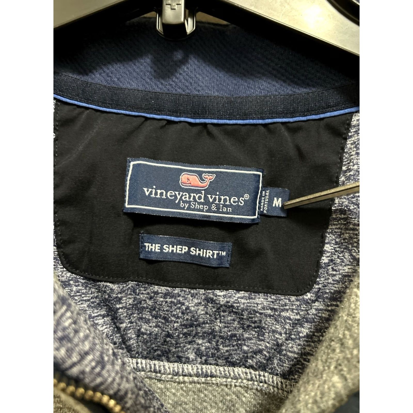Vineyard Vines Vineyard Vines The Shep Shirt Sweater 1/4 Zip Pullover Womens Medium Gray Blue Knit Pullover Shirt Sweatshirt Size M / US 6-8 / IT 42-44 - 7 Thumbnail