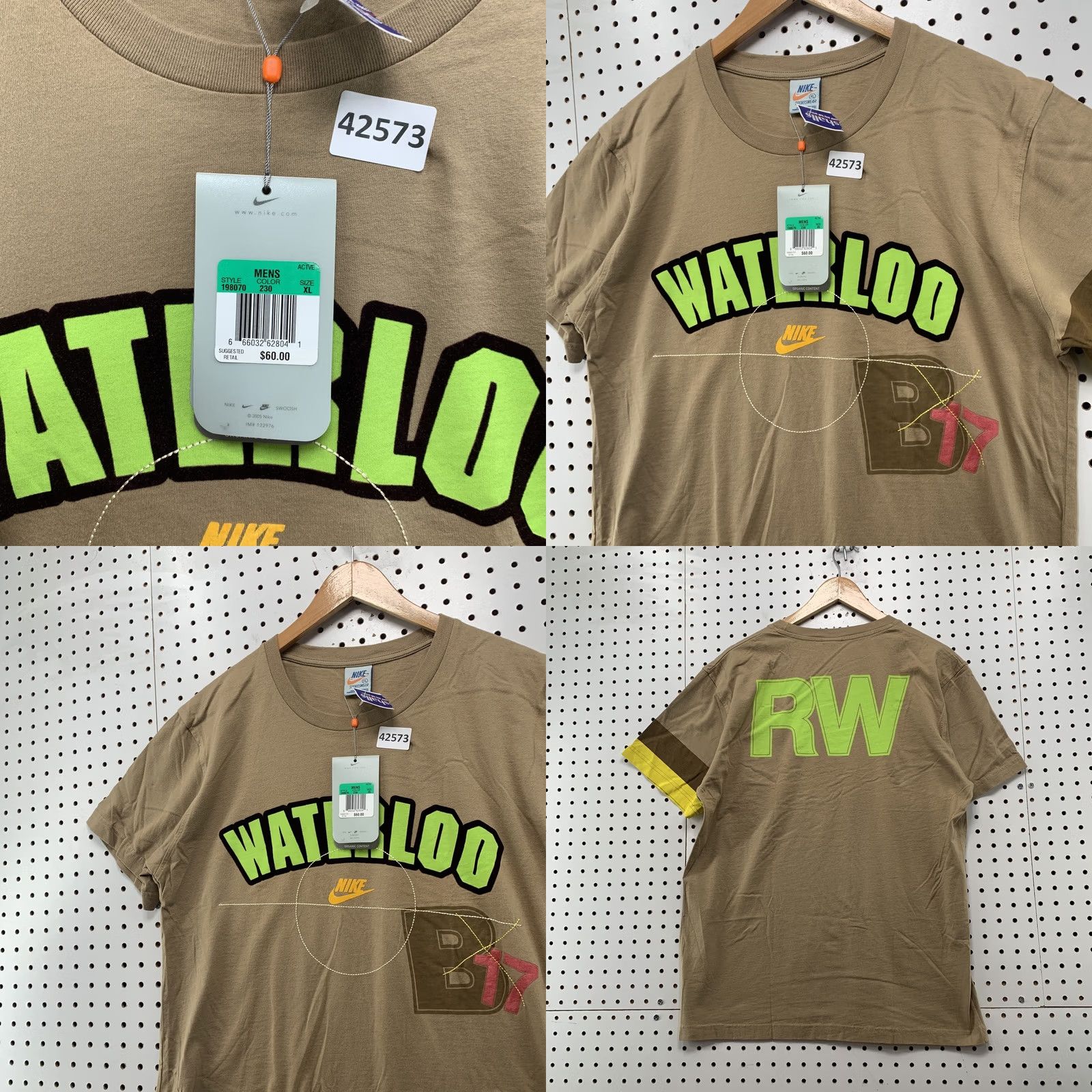 Nike VINTAGE Nike Shirt Mens XL Brown NEW Waterloo Retro Short Sleeve NWT Size US XL / EU 56 / 4 - 8 Thumbnail