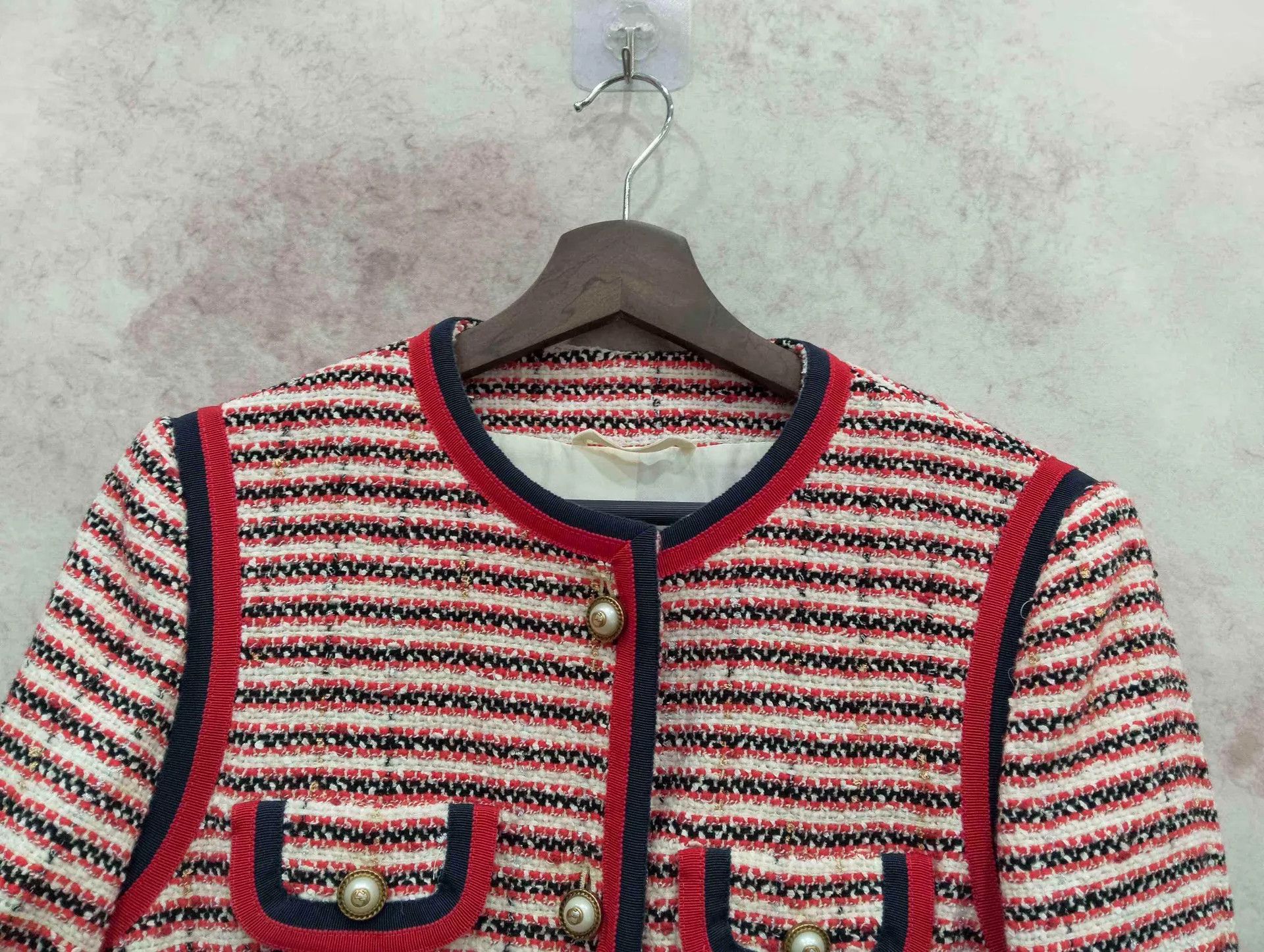 Gucci Gucci Red Stripe Tweed Jacket 42 Size M / US 6-8 / IT 42-44 - 3 Thumbnail