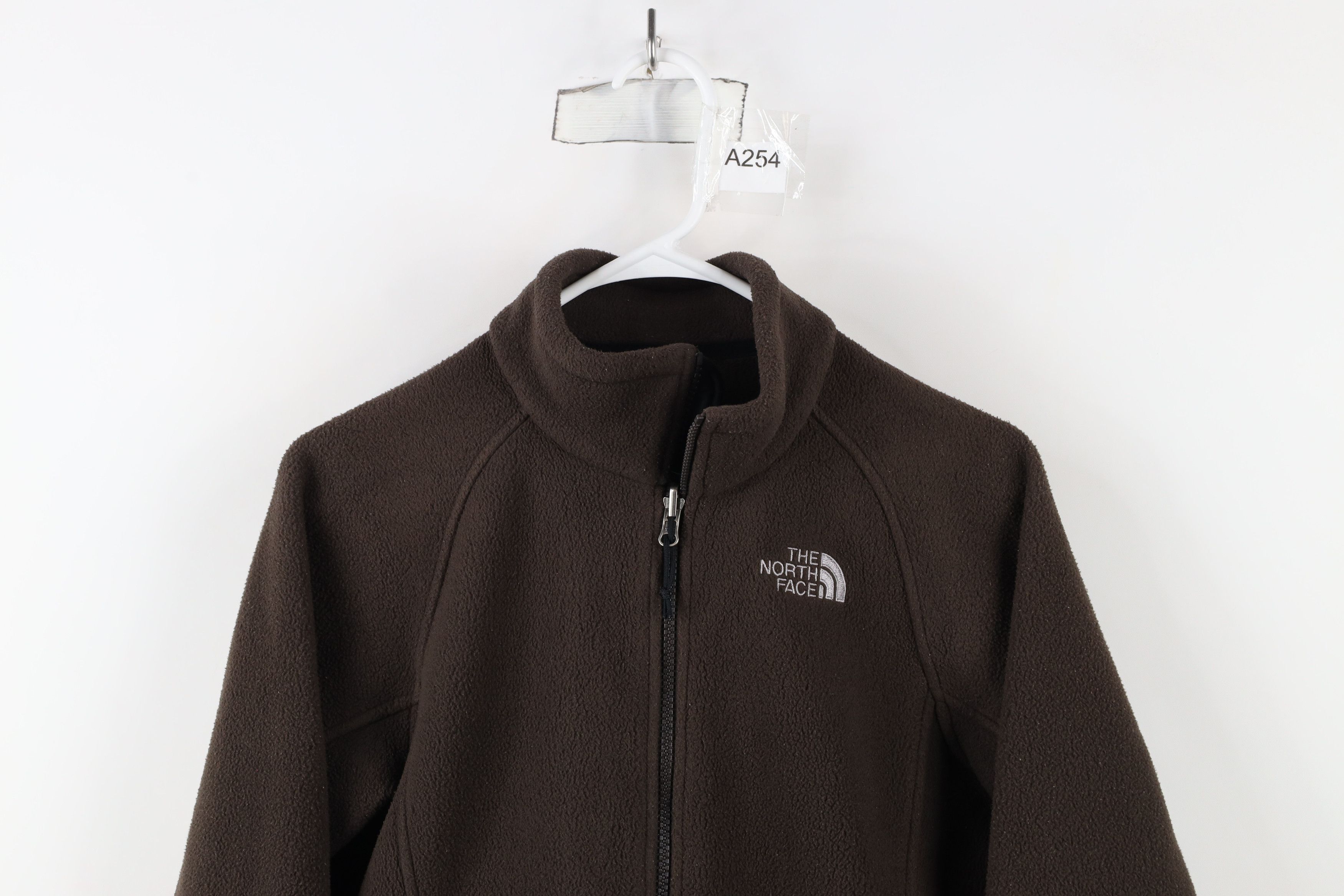 The North Face × Vintage Vintage Y2K The North Face Spell Out Zip Fleece Jacket Brown Size S / US 4 / IT 40 - 2 Thumbnail