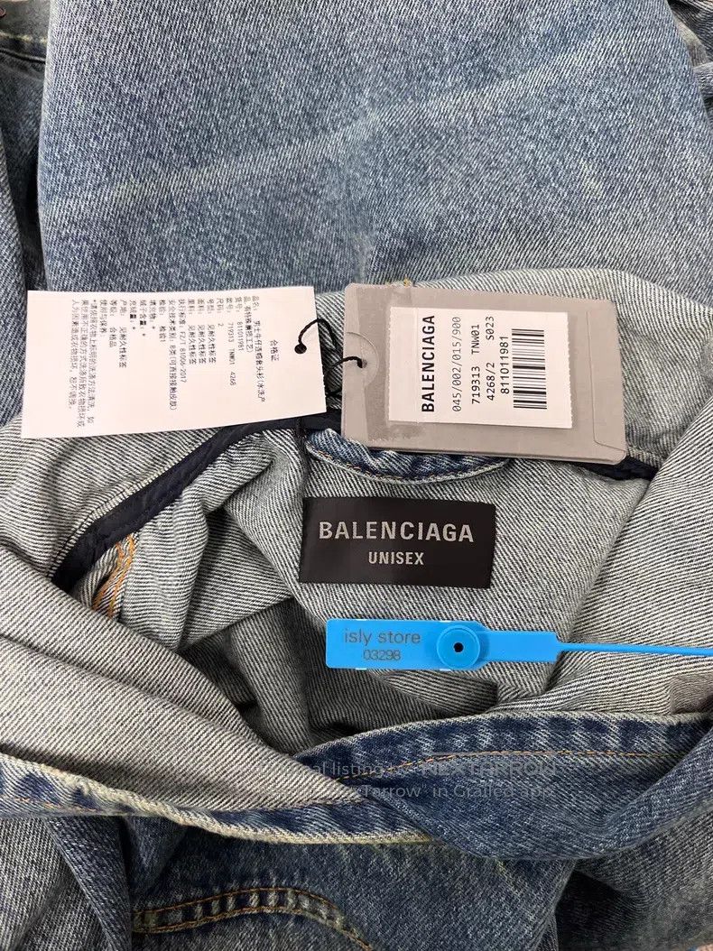 Balenciaga Balenciaga Denim Long Sleeve Hooded Zip Up Jacket Size US M / EU 48-50 / 2 - 3 Thumbnail