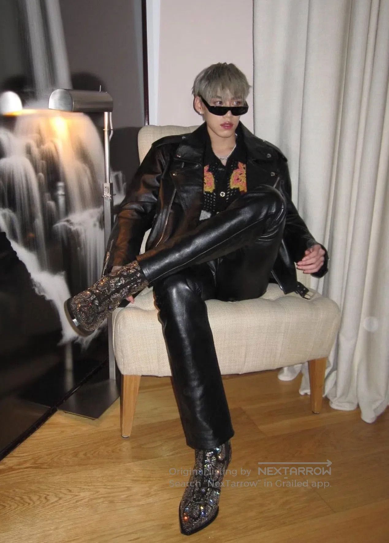 Celine CELINE Diamond Encrusted Snake Print Men's Boots| Size US 10 / EU 43 - 4 Thumbnail