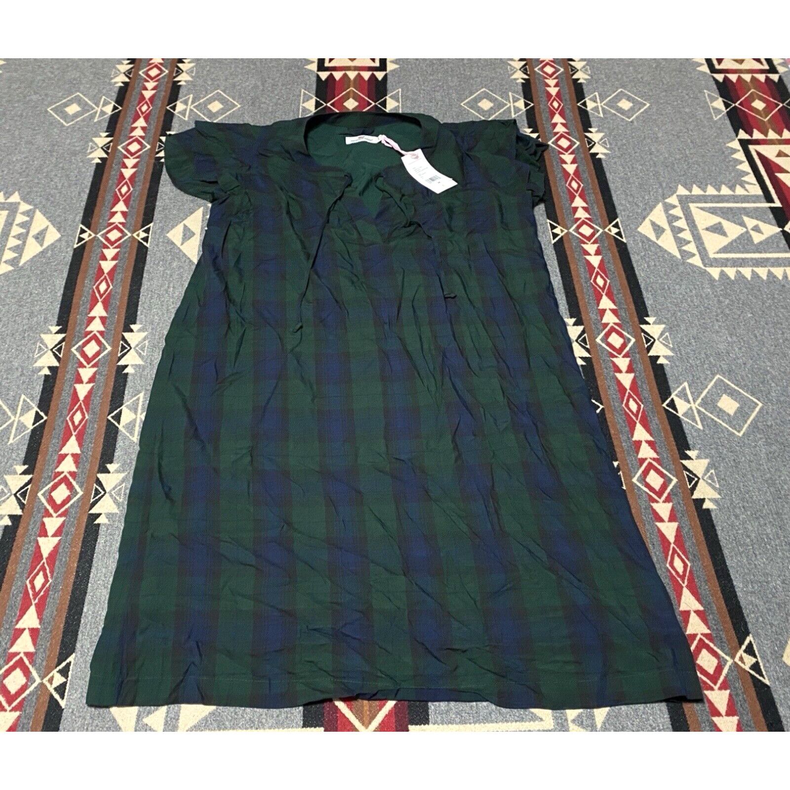 image of Vineyard Vines Blackwatch Vineyard Tunic Mini Dress Size M NWT Pine Grove T68 in White, Women's