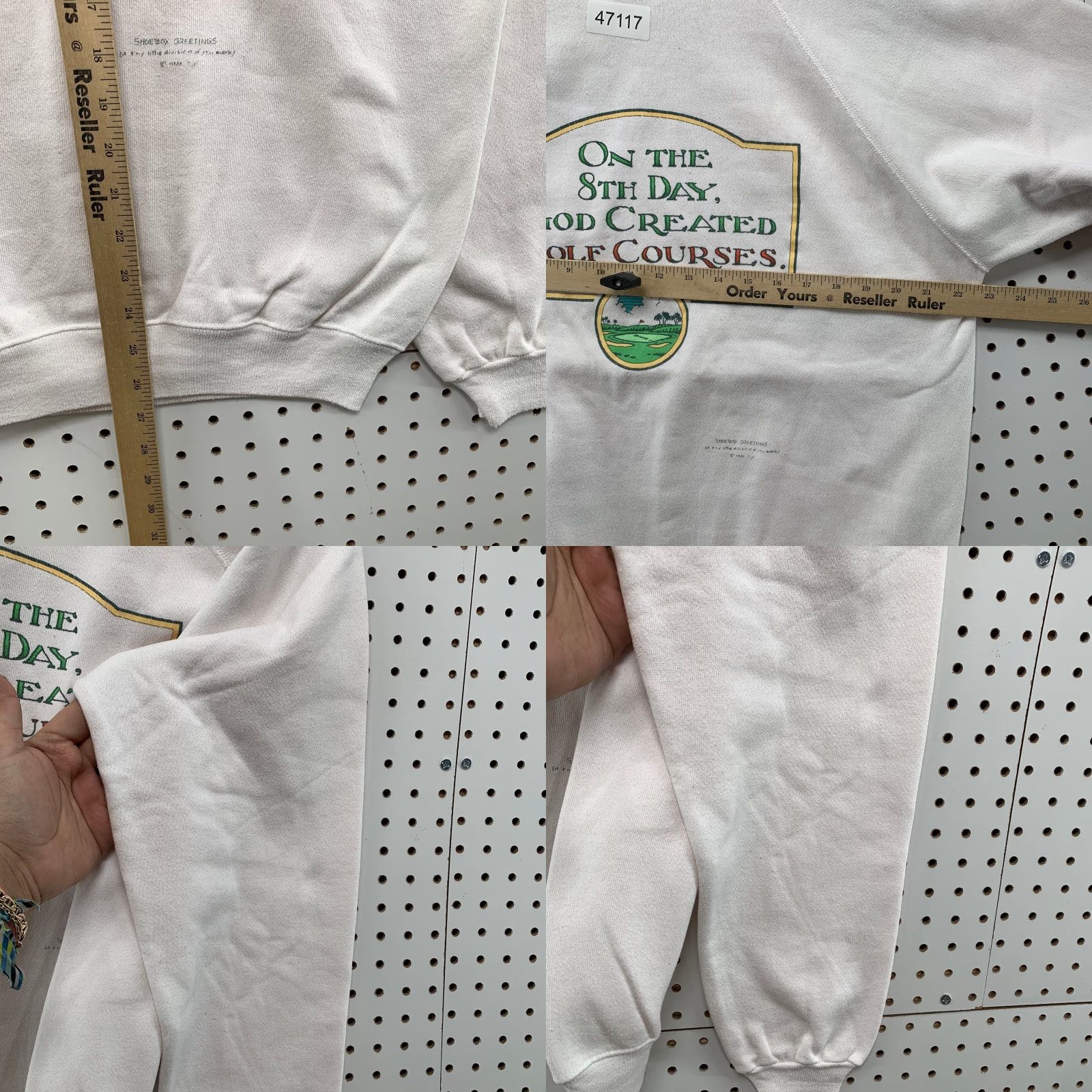 Hanes VINTAGE Hanes Sweatshirt Mens XL 80s Funny Golf USA Crew Neck White Fleece Graphic Print Golf Preservation Size US XL / EU 56 / 4 - 9 Thumbnail