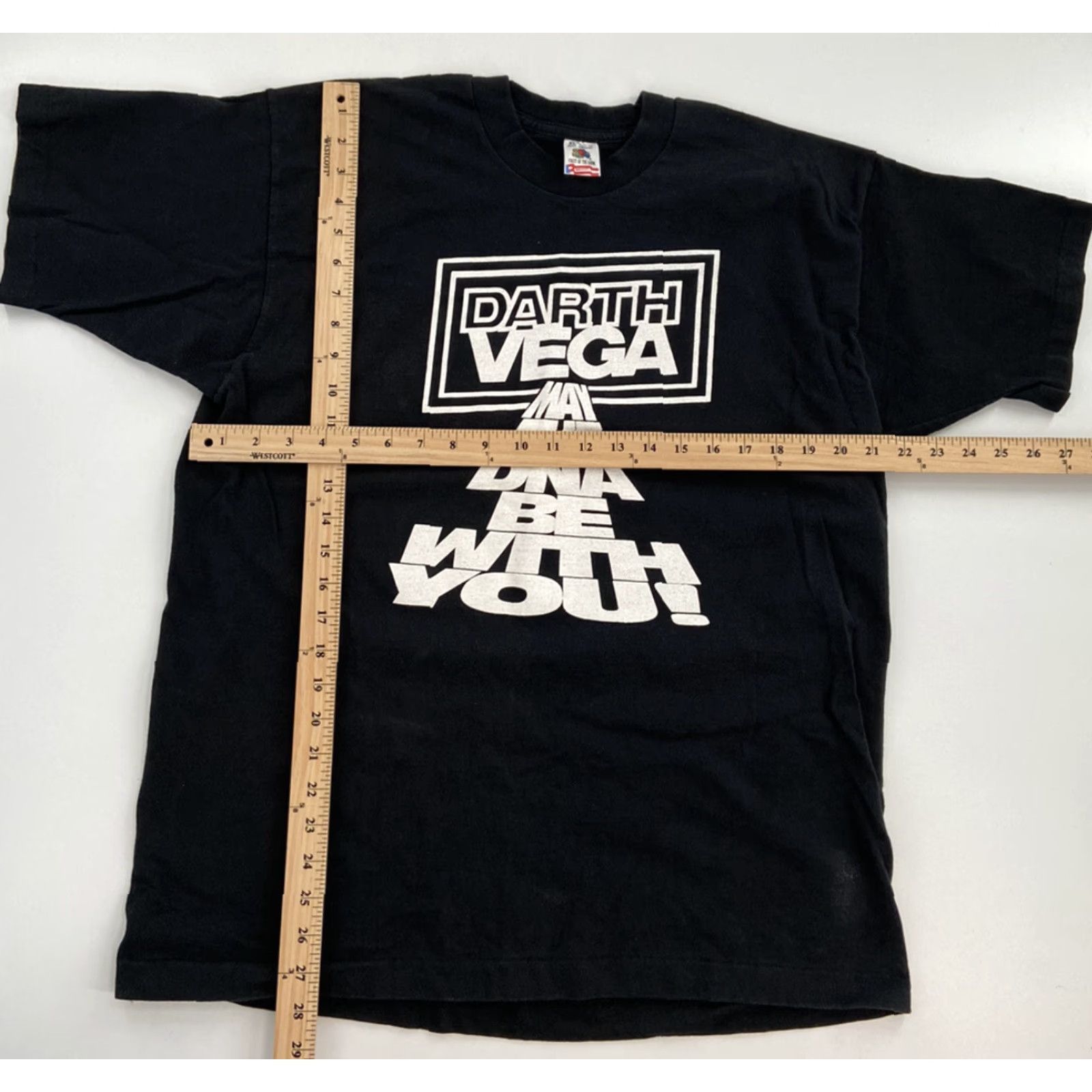 Fruit Of The Loom VINTAGE Fruit of the Loom Darth Vega Shirt Adult XL Black Double Print Mens Size US XL / EU 56 / 4 - 6 Thumbnail