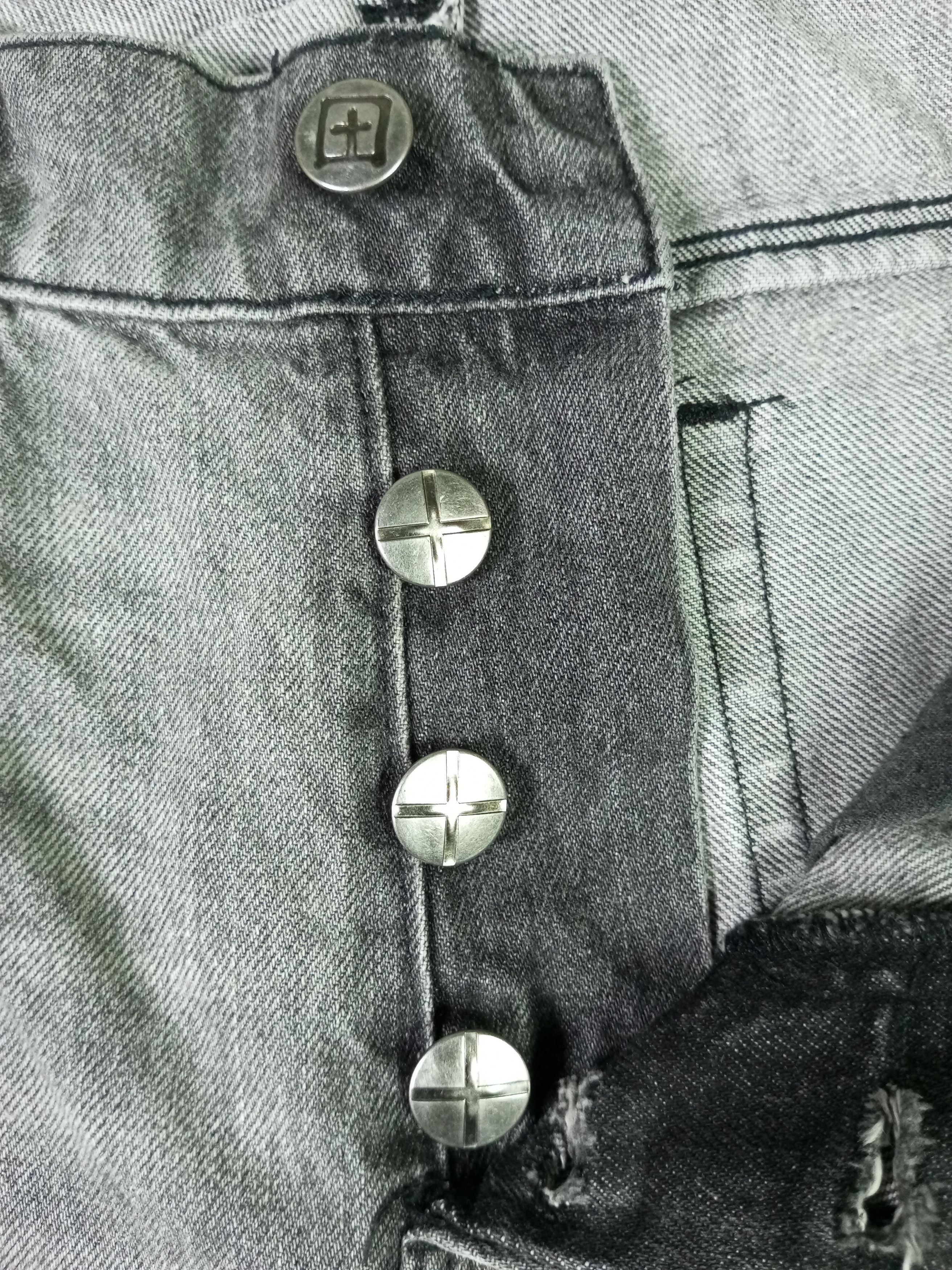 Ksubi Ksubi Grey Denim Distressed Jeans Size US 30 / EU 46 - 4 Thumbnail