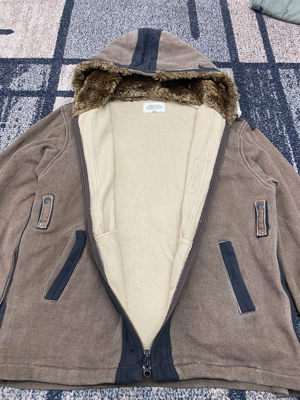 Avirex Avirex Flight Garment Specification Fur Sweater Jacket Size US L / EU 52-54 / 3 - 7 Thumbnail