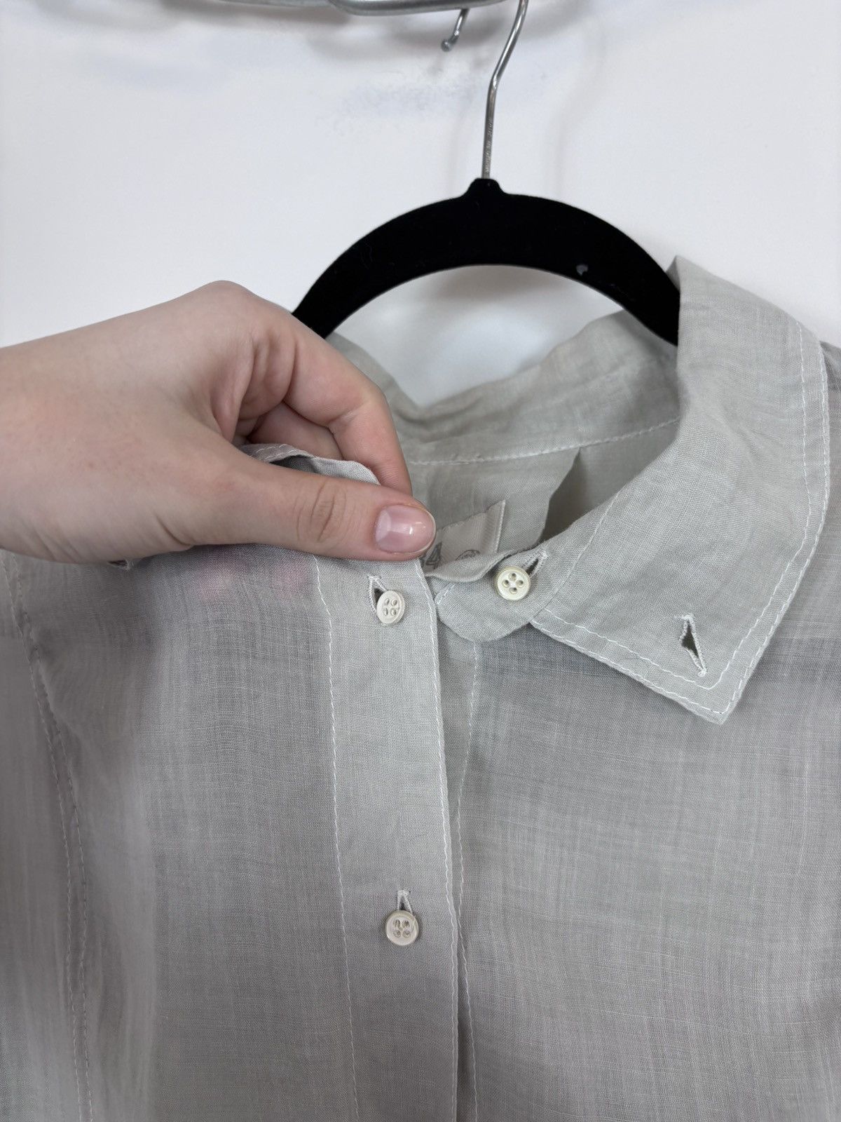 Annette Gortz Annette Gortz Women’s Ramie Grey Belted Shirt Dress Size S / US 4 / IT 40 - 9 Thumbnail