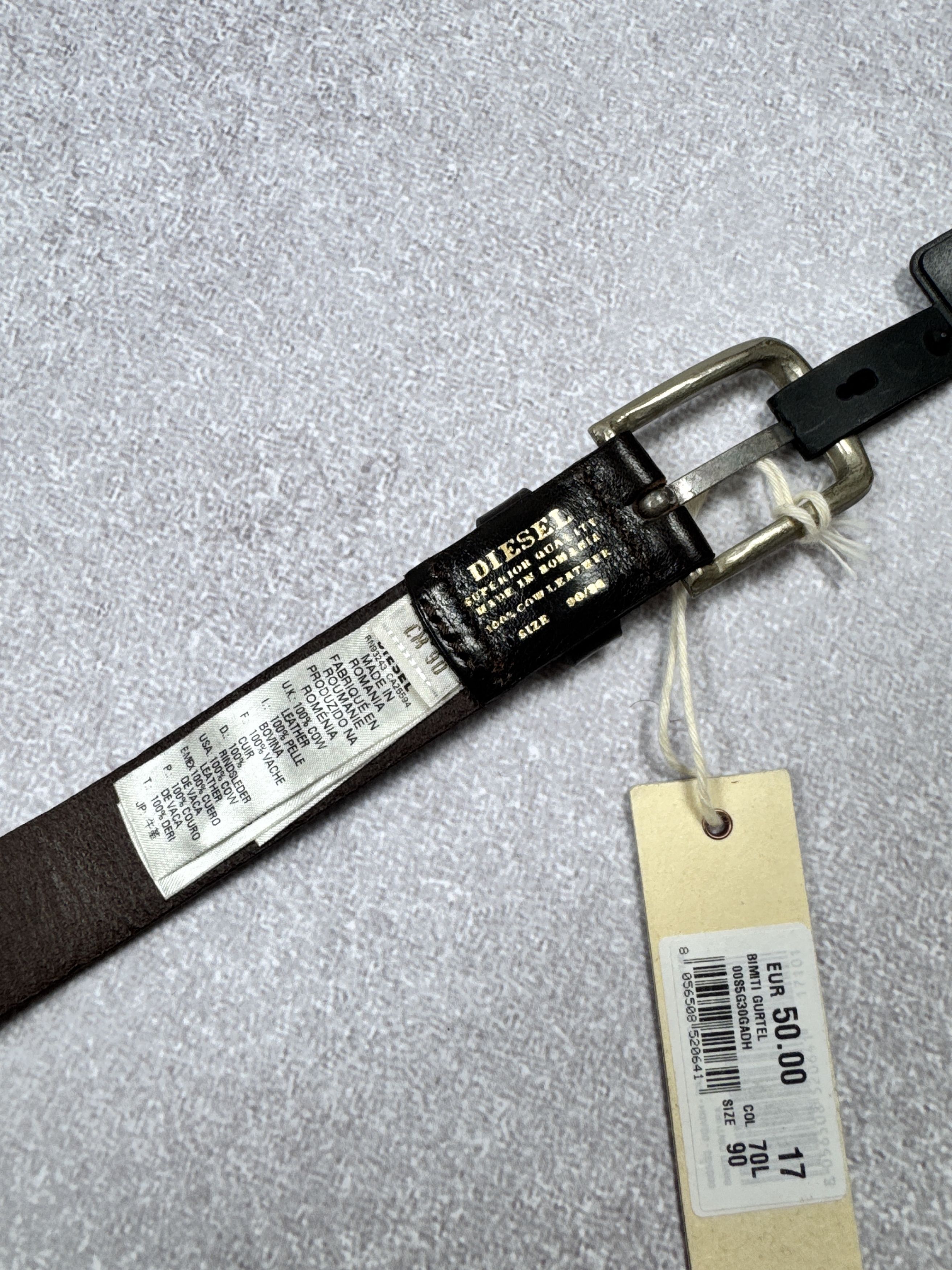 Diesel × Leather NEW DIESEL BIMITI GURTEL BROWN LEATHER BELT SIZE 90cm / 36 Size 36 - 5 Thumbnail