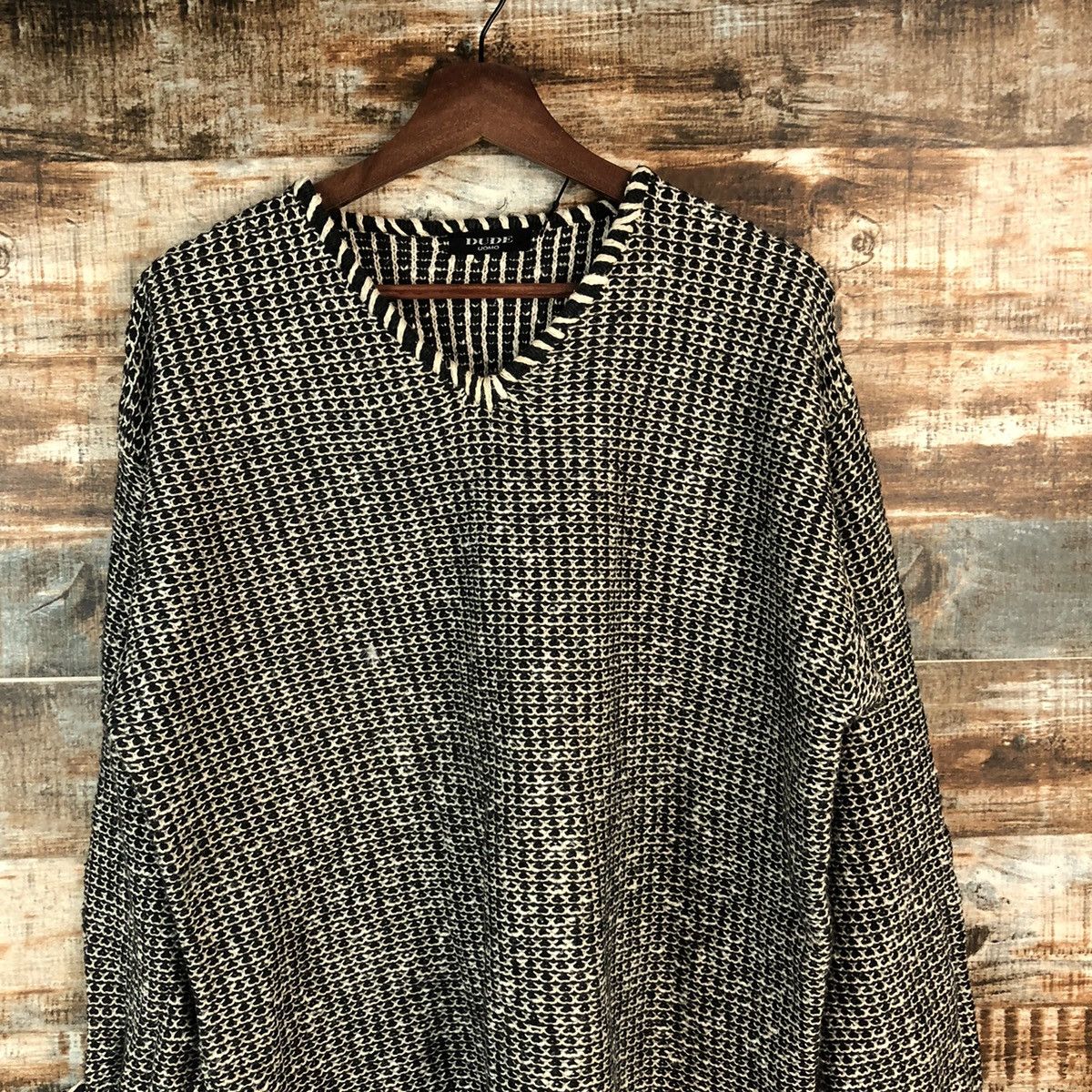 Homespun Knitwear × Japanese Brand DL Dude Uomo Vintage sweatshirt Gray Knitwear #C499 Size US L / EU 52-54 / 3 - 5 Thumbnail