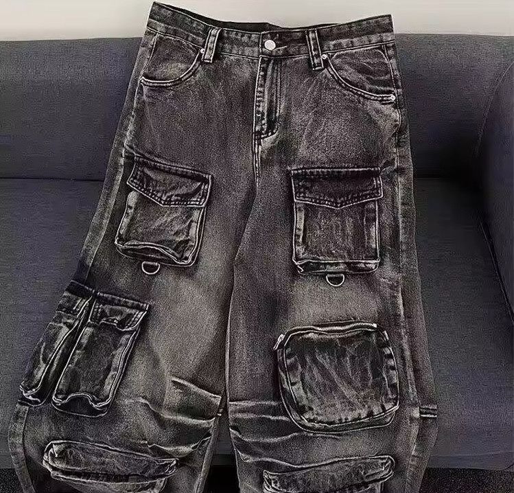 Japanese Brand × Jean Multi-pocket Bottom Belt Baggy Jean Size US 32 / EU 48 - 3 Thumbnail