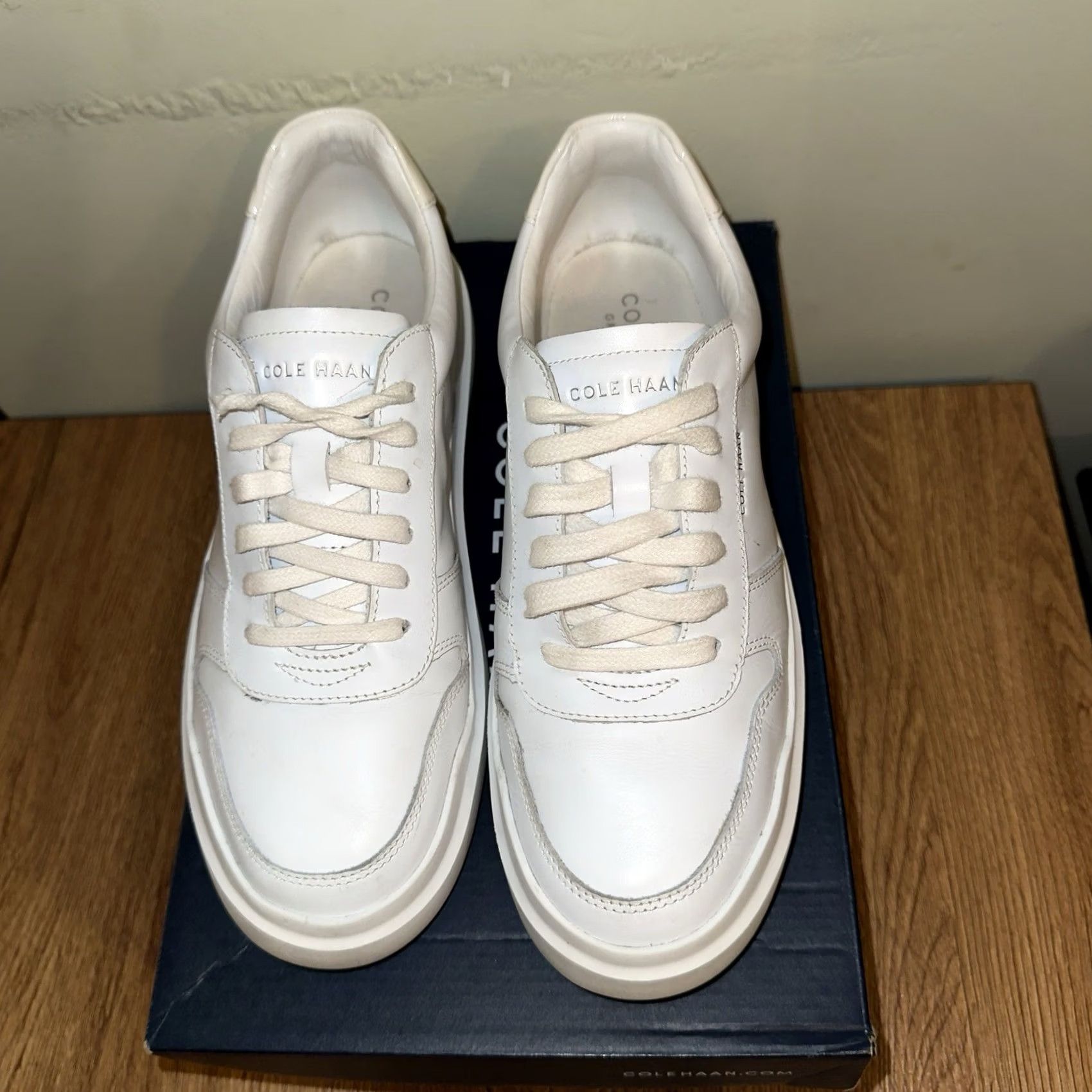 Cole Haan Cole Haan Grand Sneakers All White Women Sz 10B Shoes Leather Rubber Lace Up Casual Low Top Size US 10 / IT 40 - 3 Thumbnail