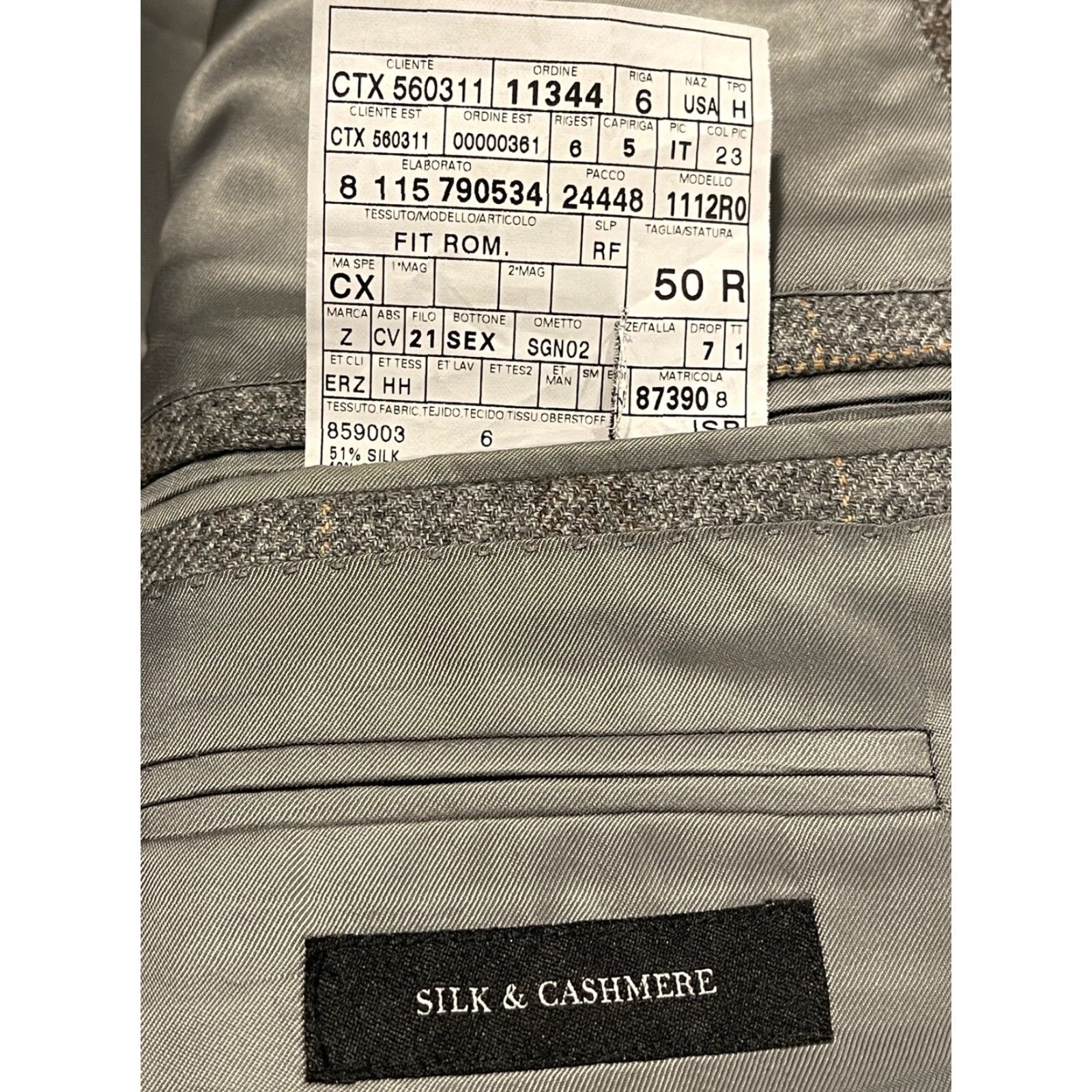 Ermenegildo Zegna ERMENEGILDO ZEGNA Blazer Jacket Plaid Windowpane Cashmere Silk Blend Multicolor 40R Men Size 40R - 6 Thumbnail